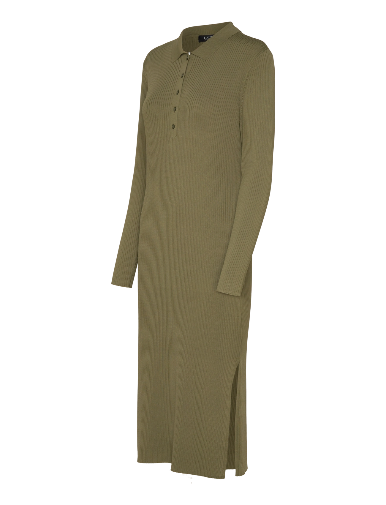 Lauren Ralph Lauren - Rib-Knit Polo Dress - knitted dresses - olive grove - 2