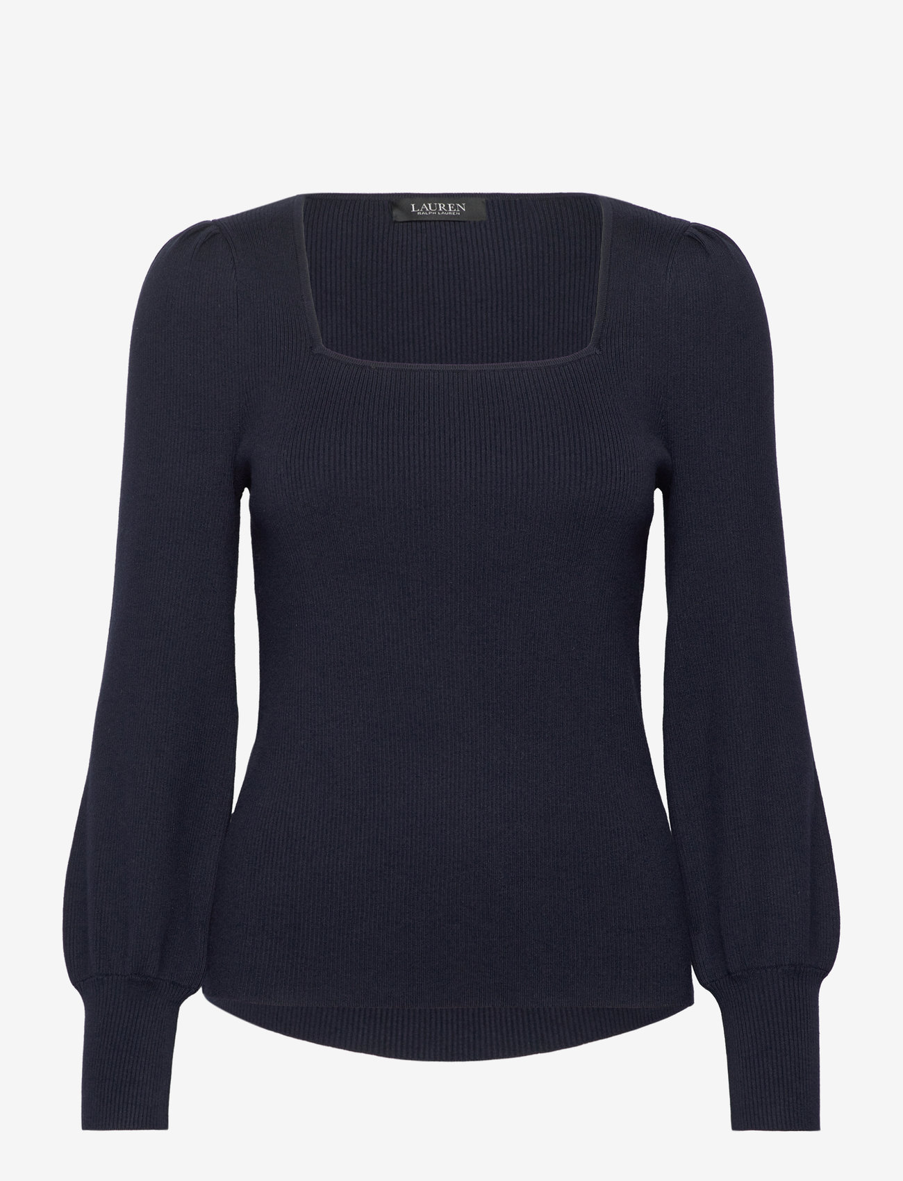 Lauren Ralph Lauren - Rib-Knit Puff-Sleeve Sweater - langærmede toppe - lauren navy - 1