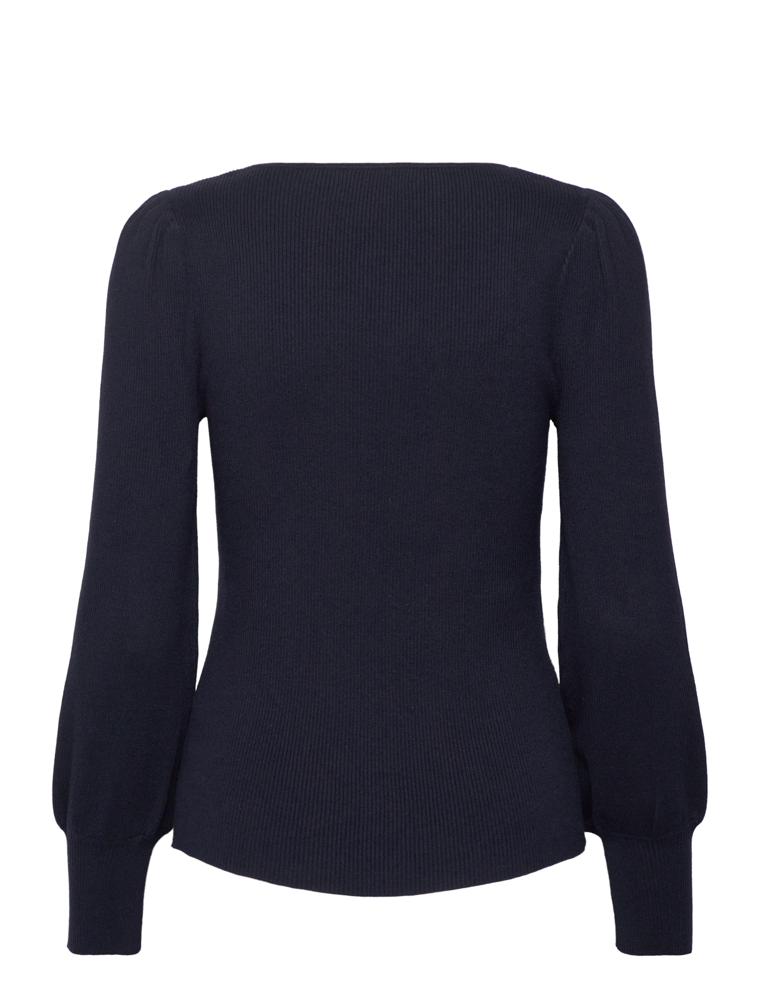 Lauren Ralph Lauren - Rib-Knit Puff-Sleeve Sweater - langärmlige tops - lauren navy - 2
