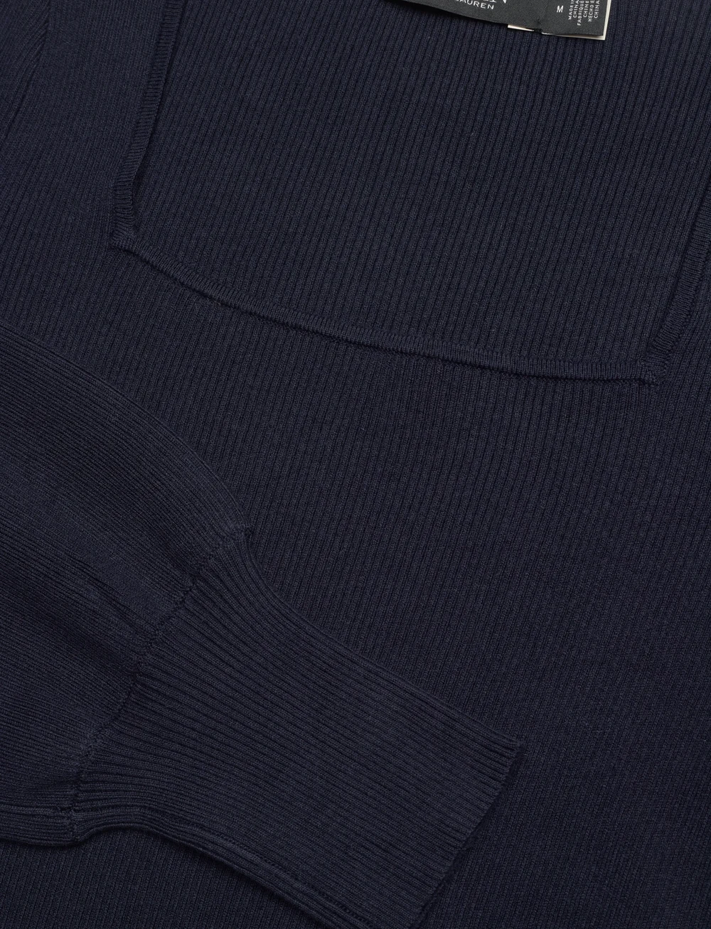 Lauren Ralph Lauren - Rib-Knit Puff-Sleeve Sweater - långärmade toppar - lauren navy - 3