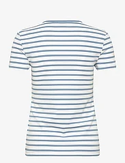 Lauren Ralph Lauren - Striped Stretch Cotton Crewneck Tee - t-skjorter - white/pale azure - 1