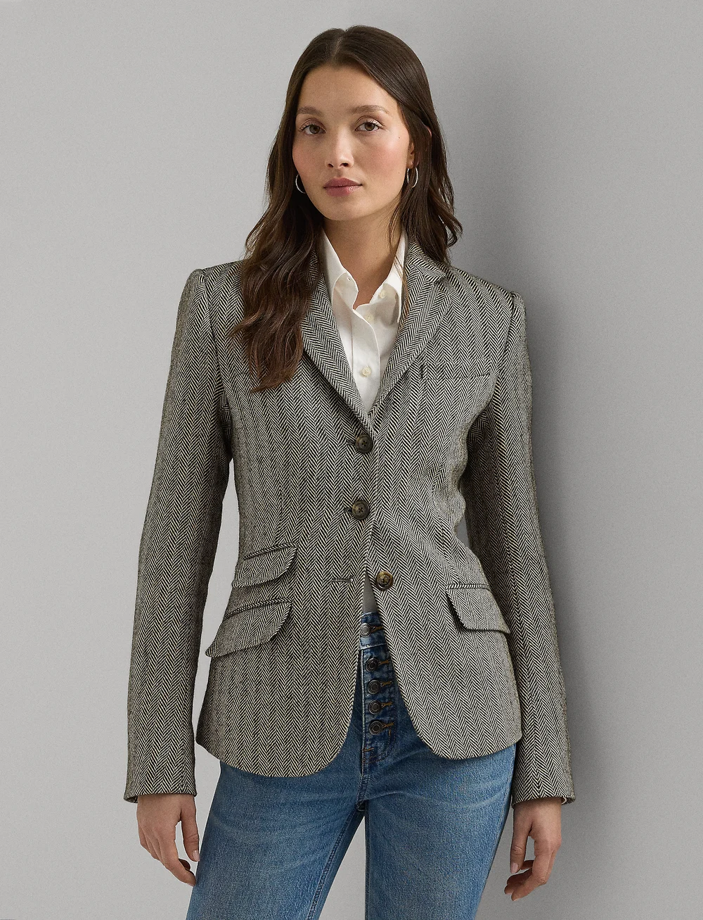 Ralph lauren tweed blazer clearance