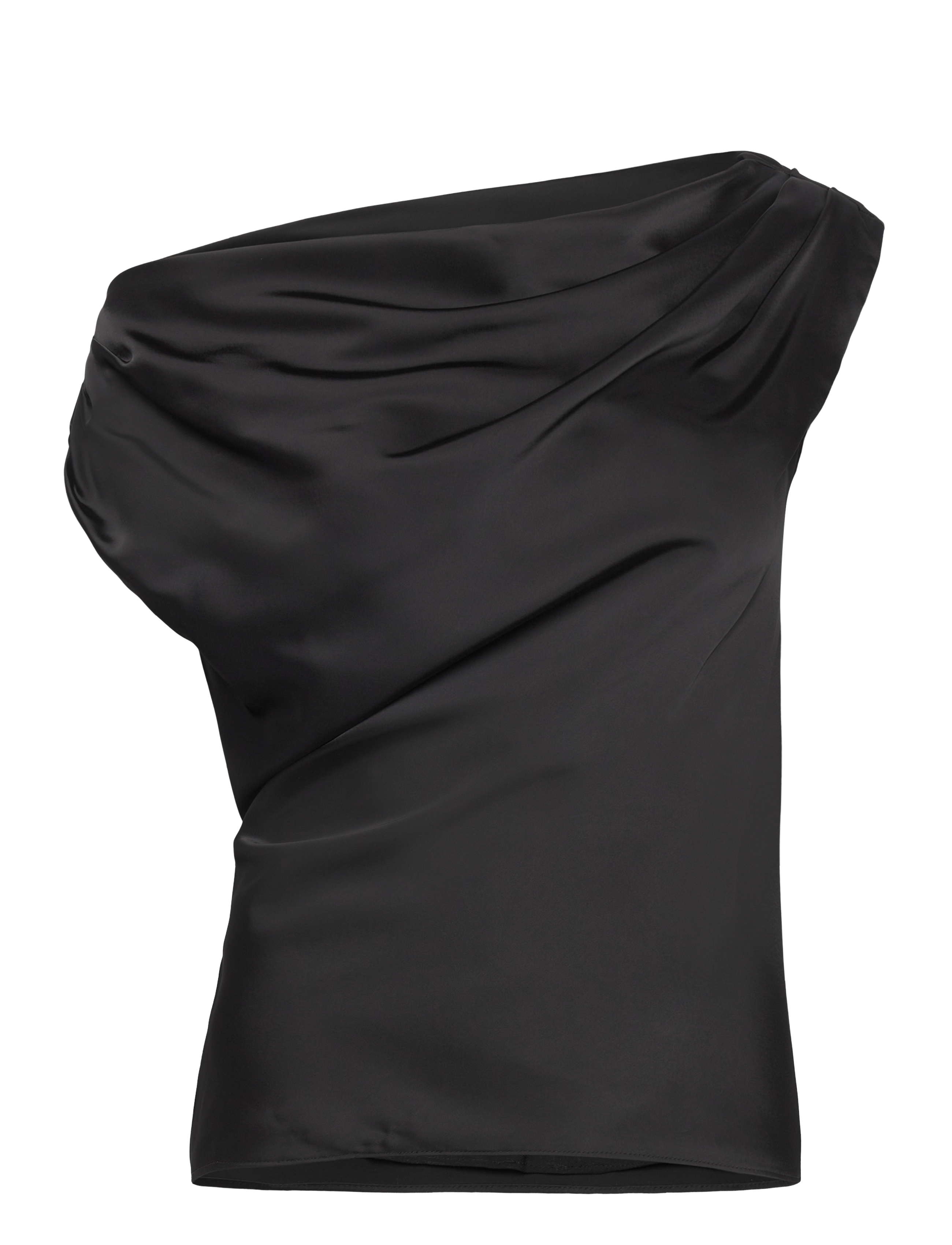 Lauren Ralph Lauren - Satin Charmeuse Off-the-Shoulder Blouse - black - 1