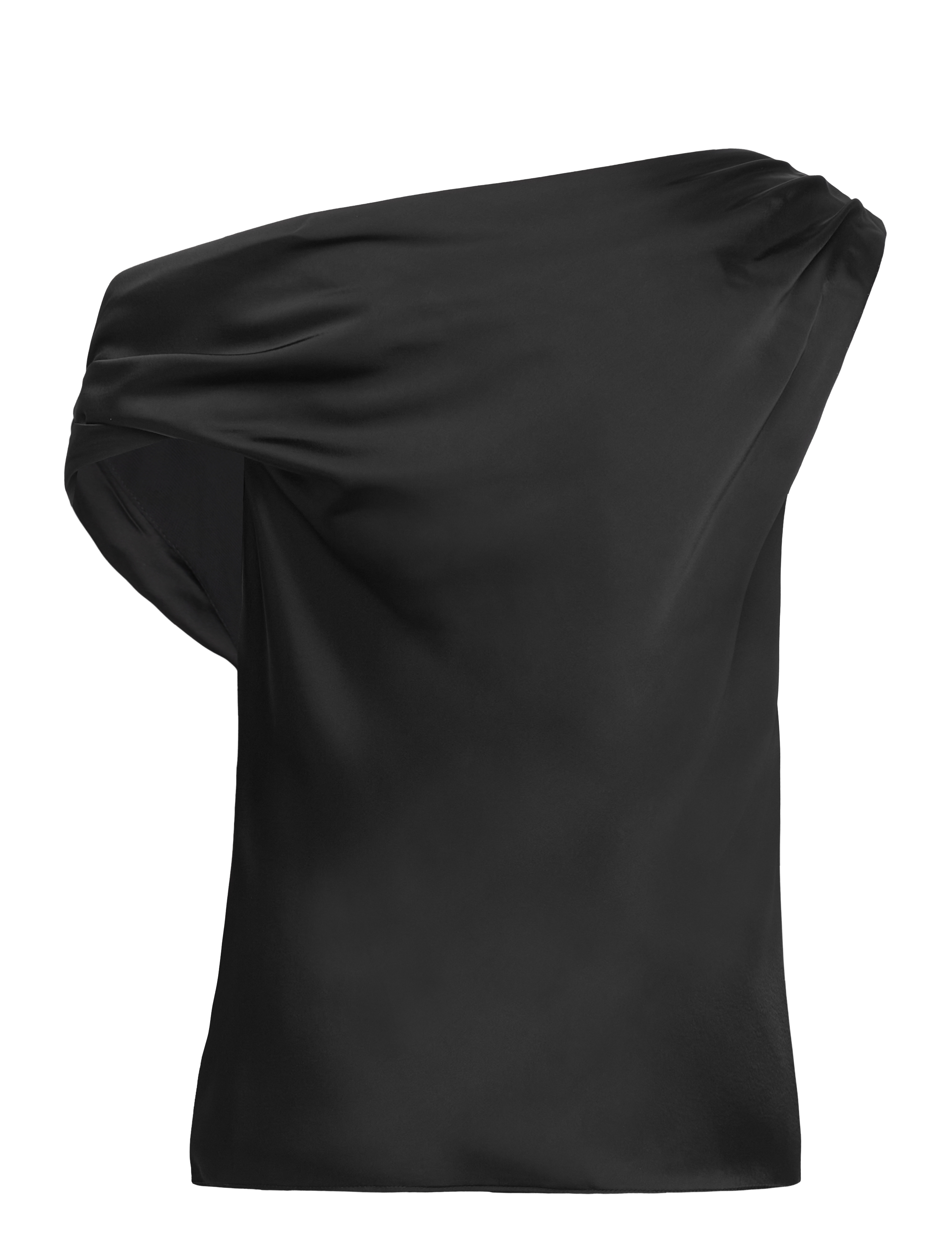 Lauren Ralph Lauren - Satin Charmeuse Off-the-Shoulder Blouse - black - 2