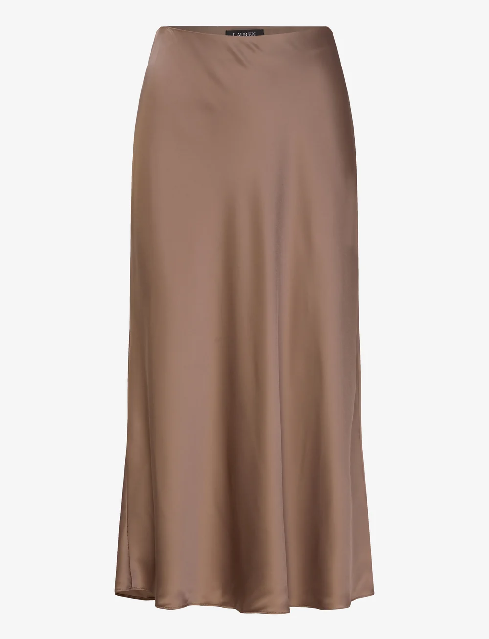 Lauren Ralph Lauren - Satin Charmeuse Midi Skirt - satinkjolar - taupe brown - 1