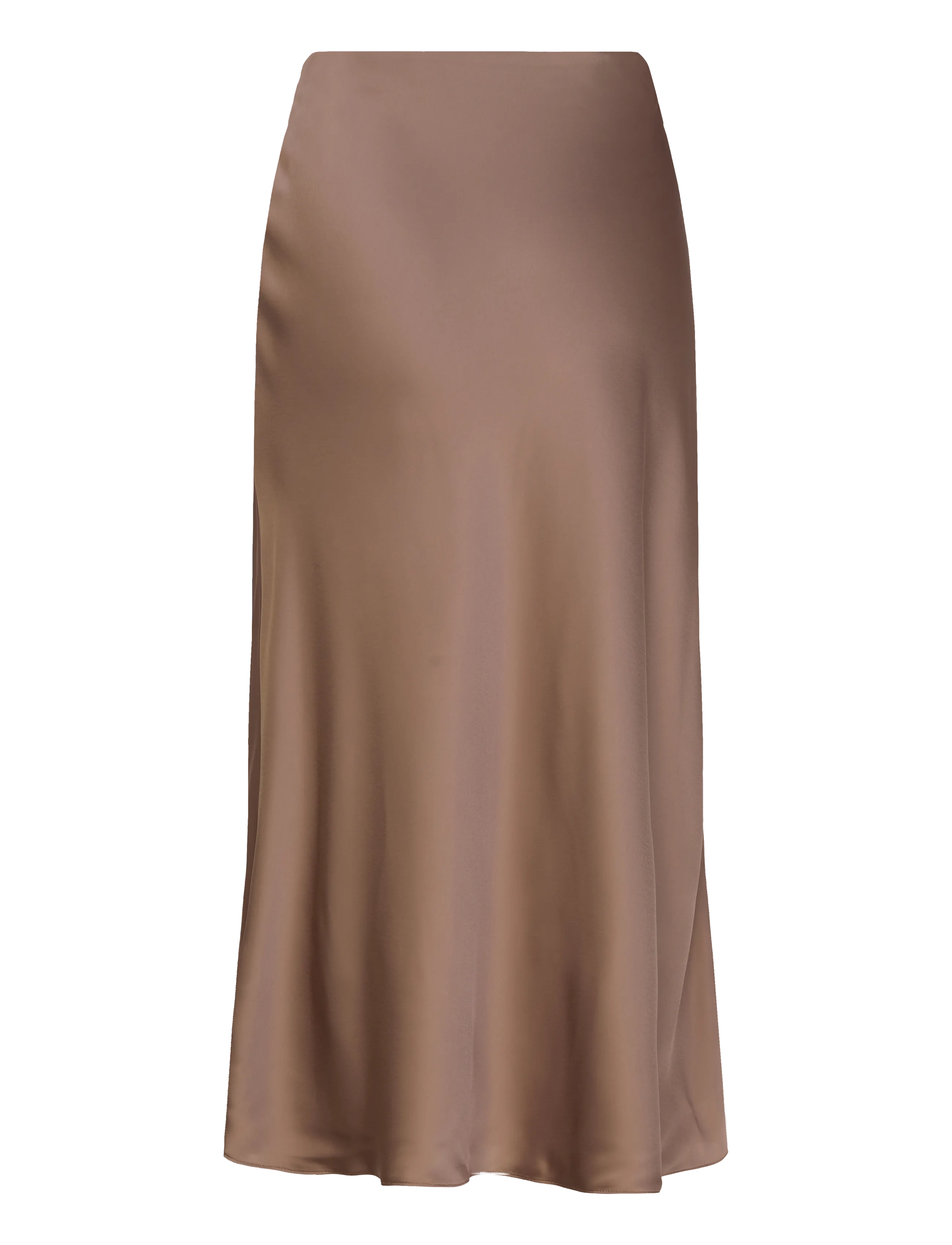 Lauren Ralph Lauren - Satin Charmeuse Midi Skirt - taupe brown - 2
