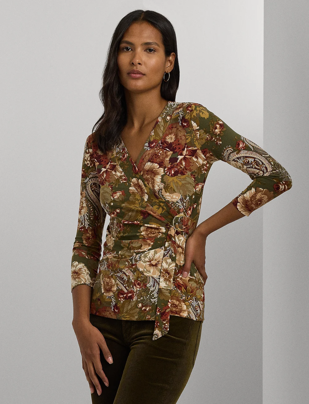 Lauren Ralph Lauren Floral Stretch Jersey Top Long sleeved Boozt