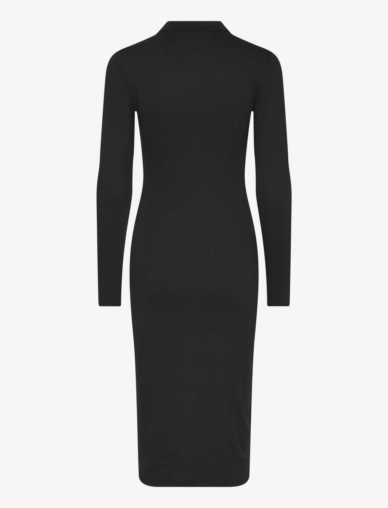 Lauren Ralph Lauren - Rib-Knit Cotton-Blend Polo Dress - black - 2