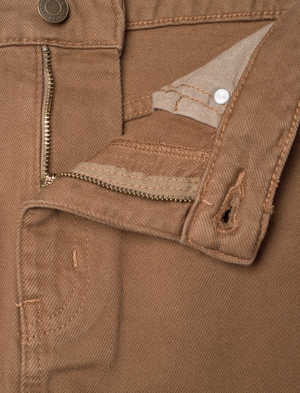 Lauren Ralph Lauren - Denim Midi Skirt - denim skirts - honey tan wash - 3