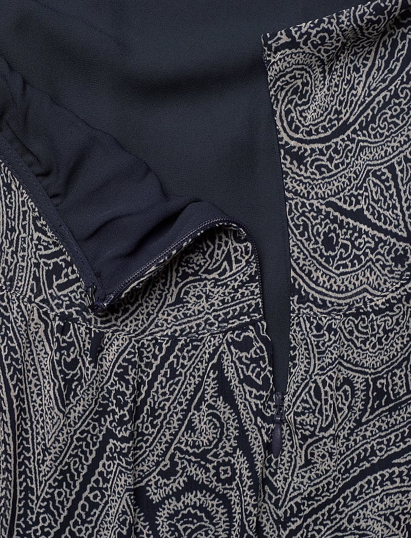 Lauren Ralph Lauren - POLY CRINKLE GGT 58-SKIRT - maxi röcke - navy/cream - 2
