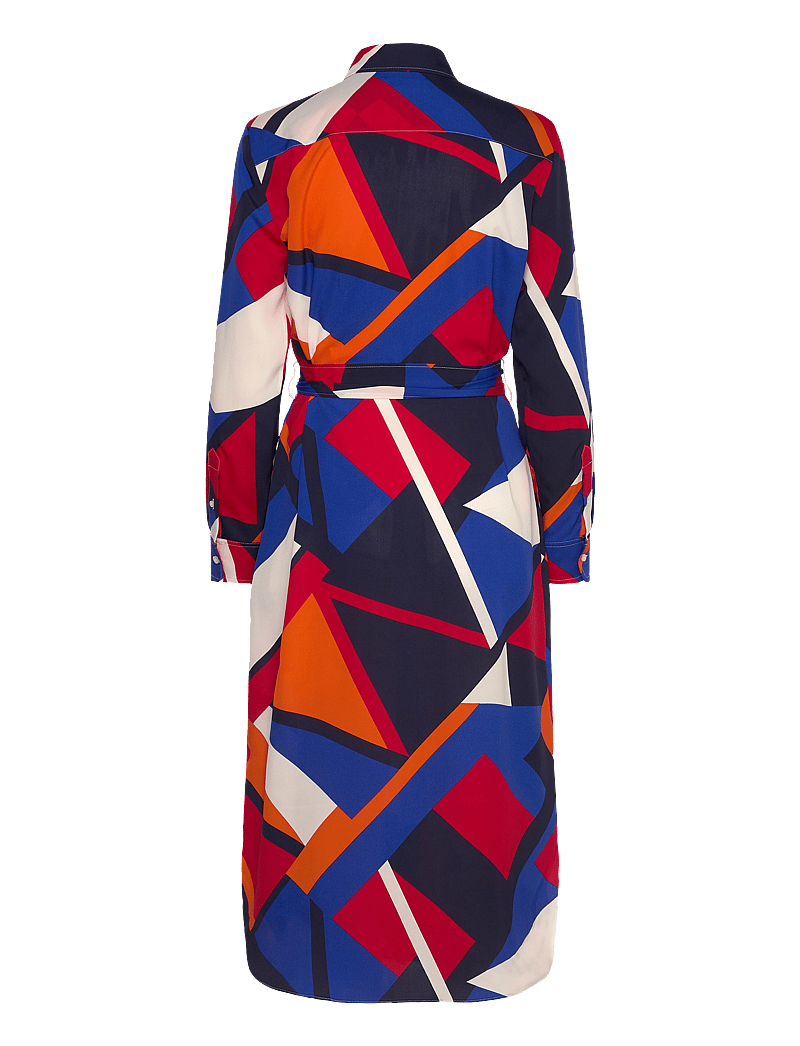 Lauren Ralph Lauren - Print Crepe Shirtdress - skjortekjoler - blue multi - 1