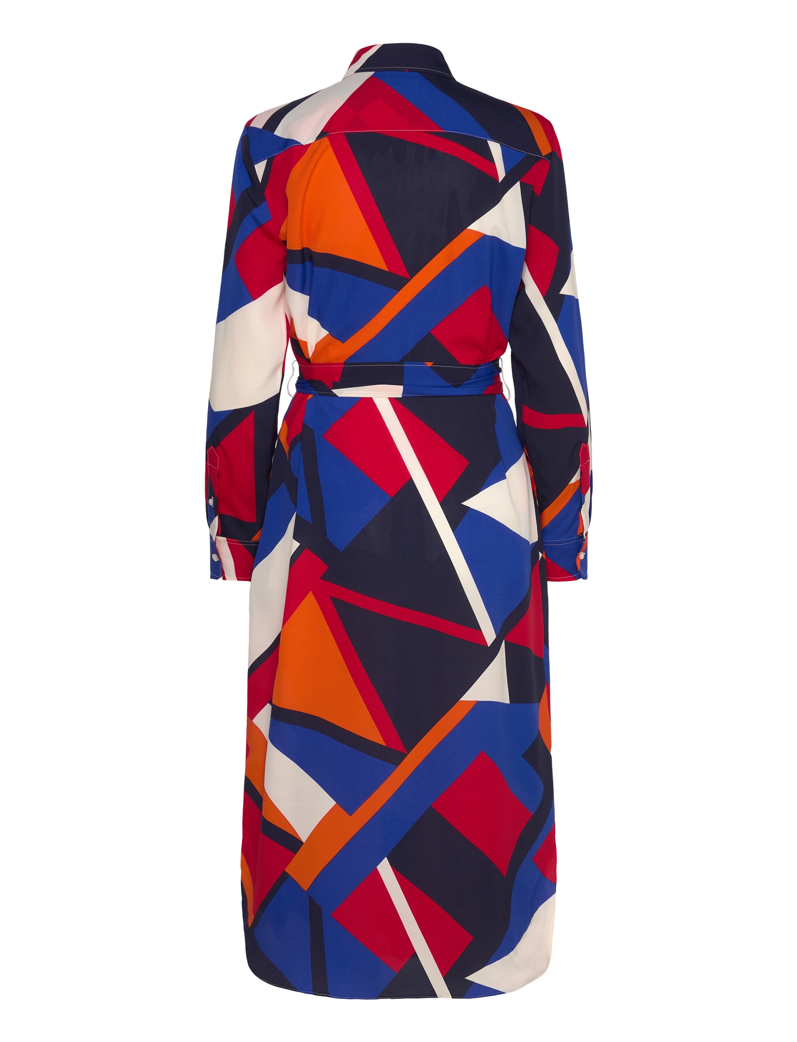 Lauren Ralph Lauren - Print Crepe Shirtdress - skjortekjoler - blue multi - 1