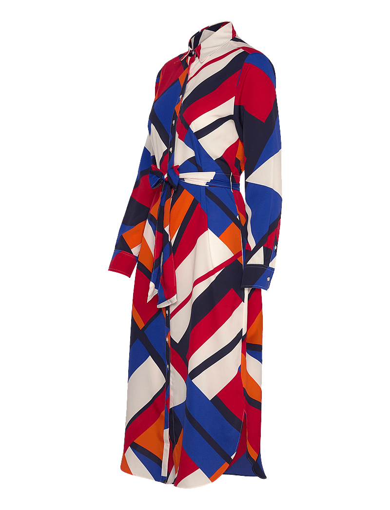 Lauren Ralph Lauren - Print Crepe Shirtdress - skjortekjoler - blue multi - 2