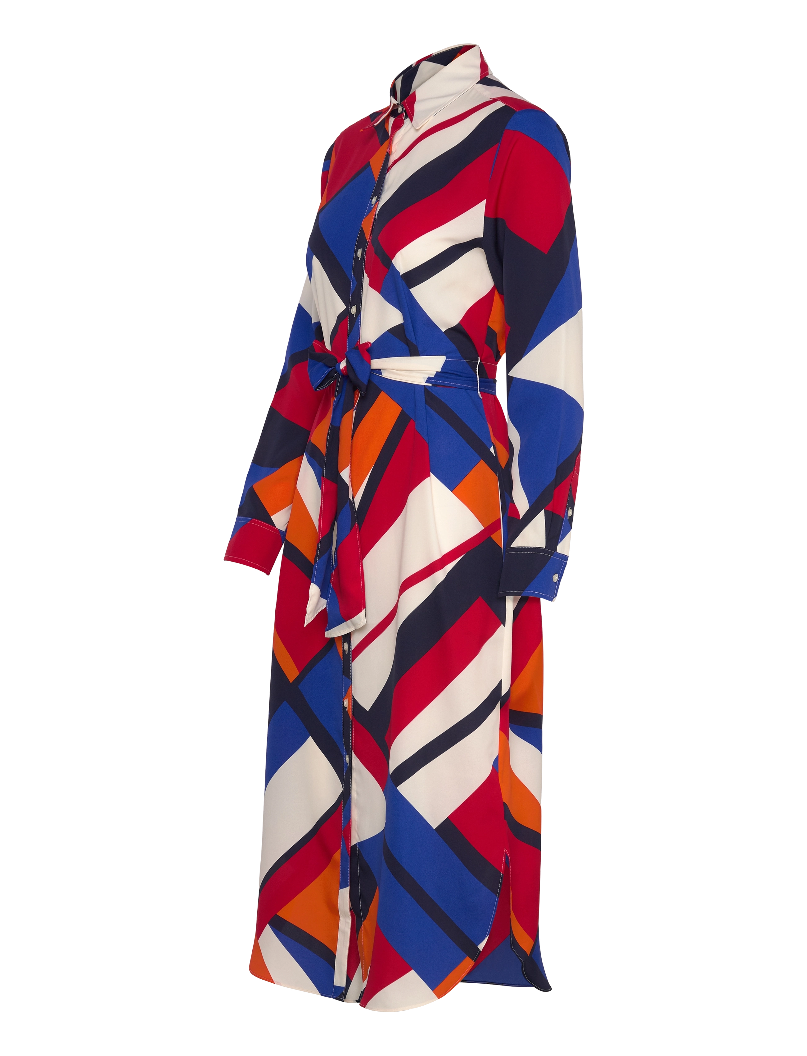 Lauren Ralph Lauren - Print Crepe Shirtdress - skjortekjoler - blue multi - 2