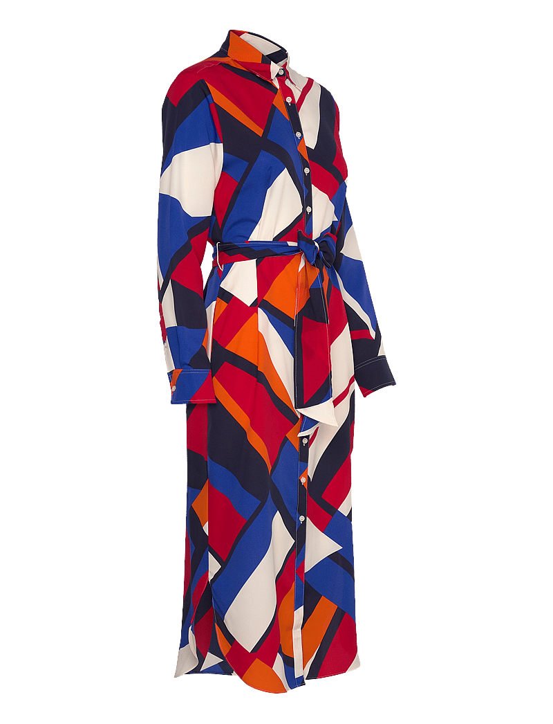 Lauren Ralph Lauren - Print Crepe Shirtdress - skjortekjoler - blue multi - 3