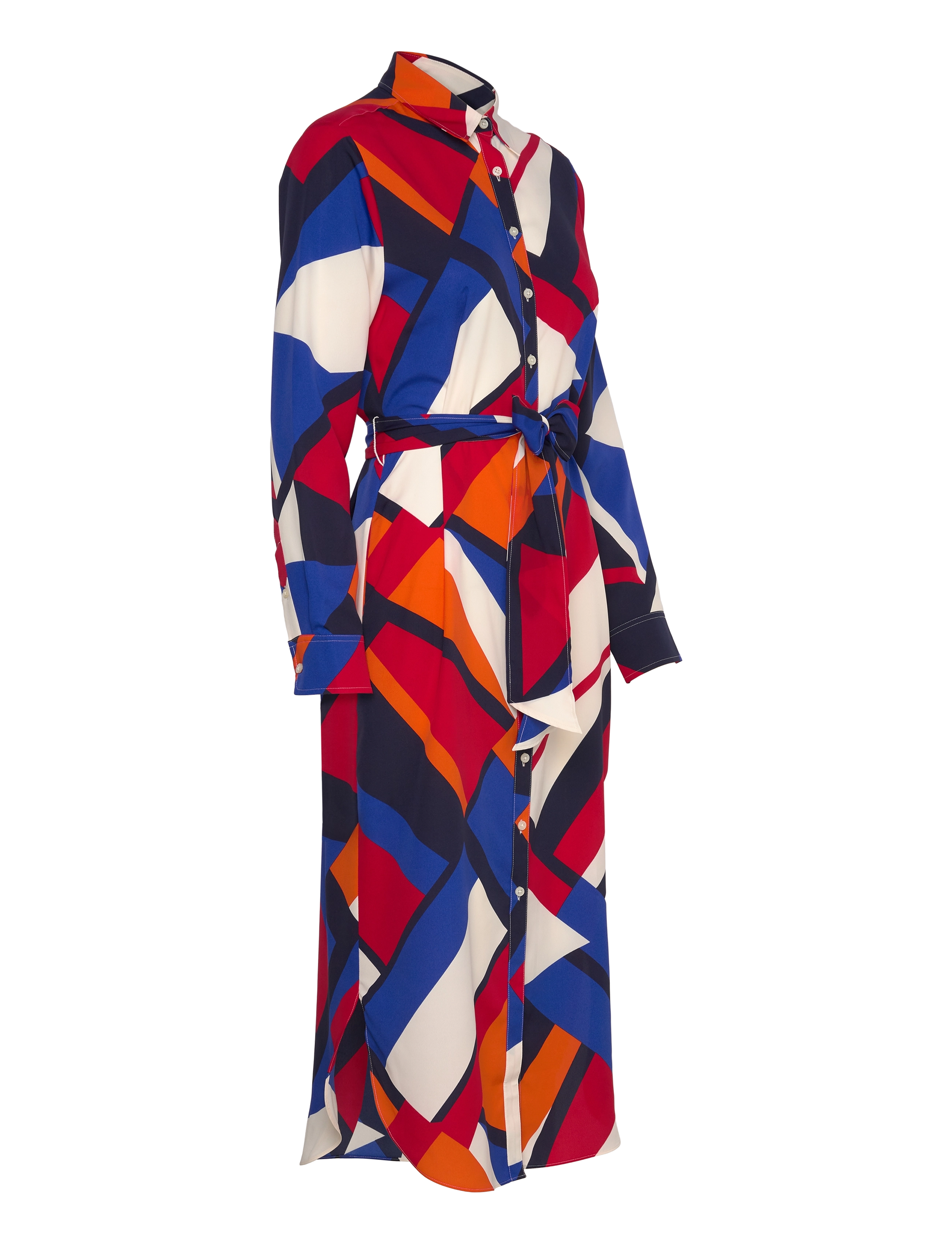 Lauren Ralph Lauren - Print Crepe Shirtdress - skjortekjoler - blue multi - 3
