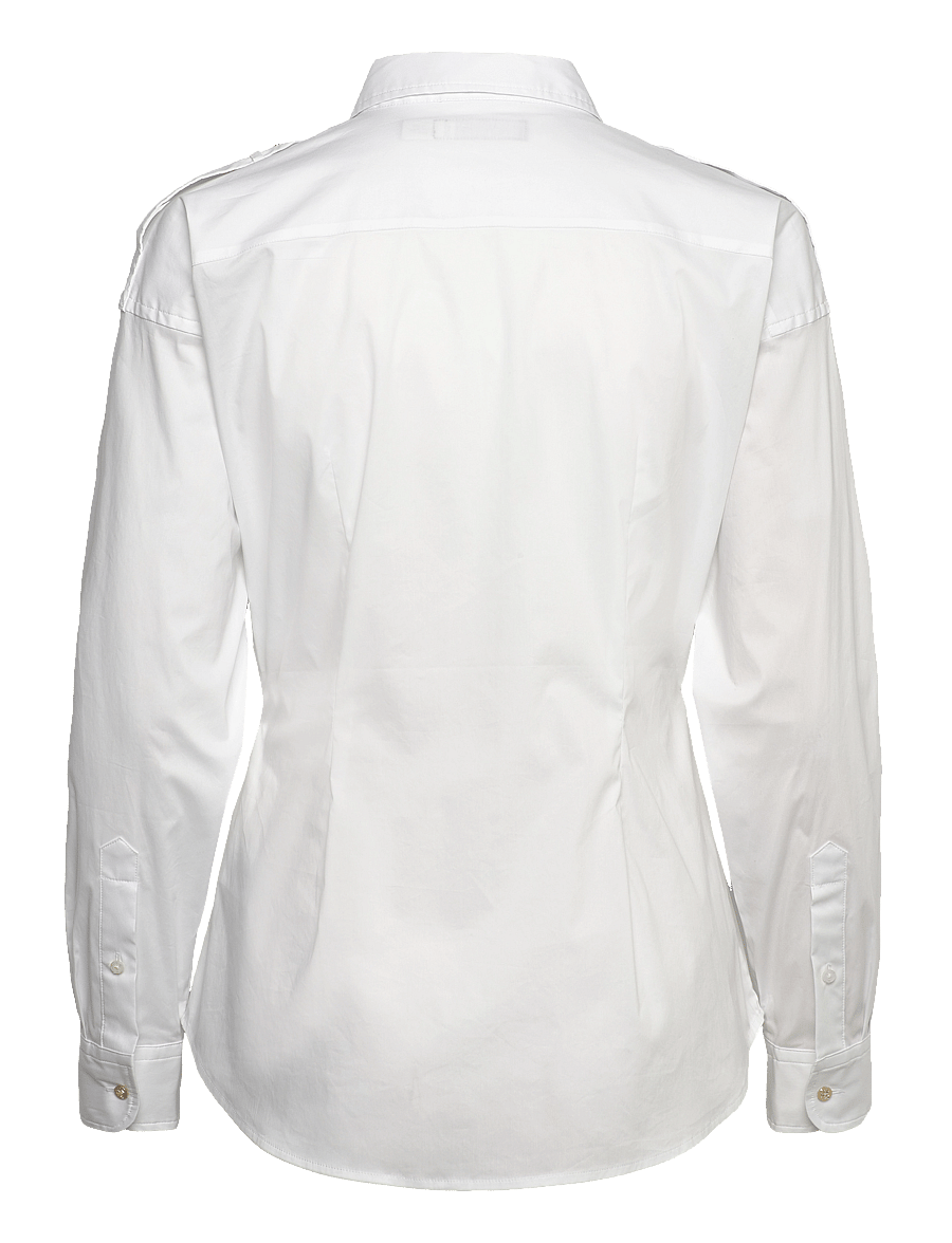 Lauren Ralph Lauren - Tie-Front Cotton-Blend Shirt - white - 1