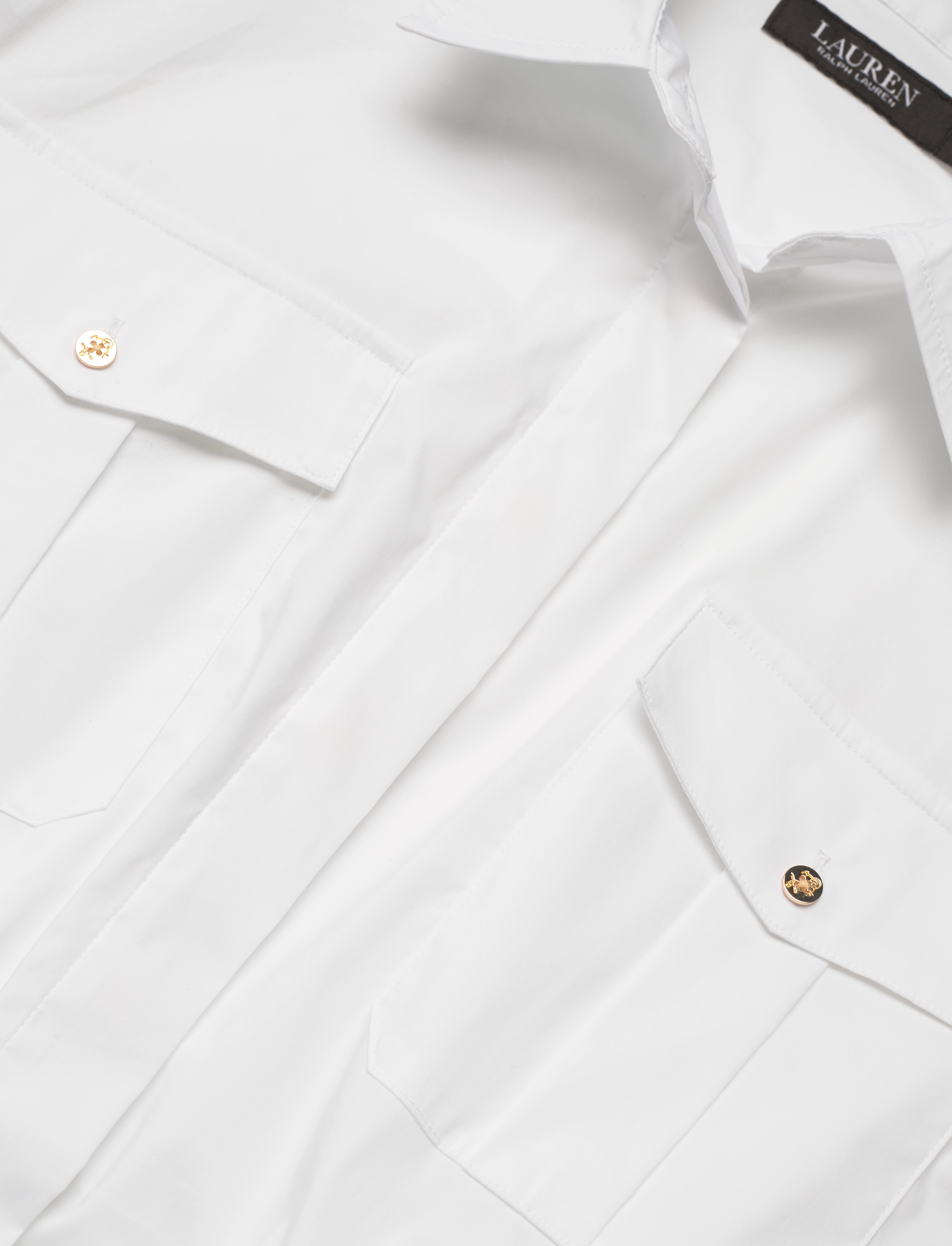 Lauren Ralph Lauren - Tie-Front Cotton-Blend Shirt - white - 2