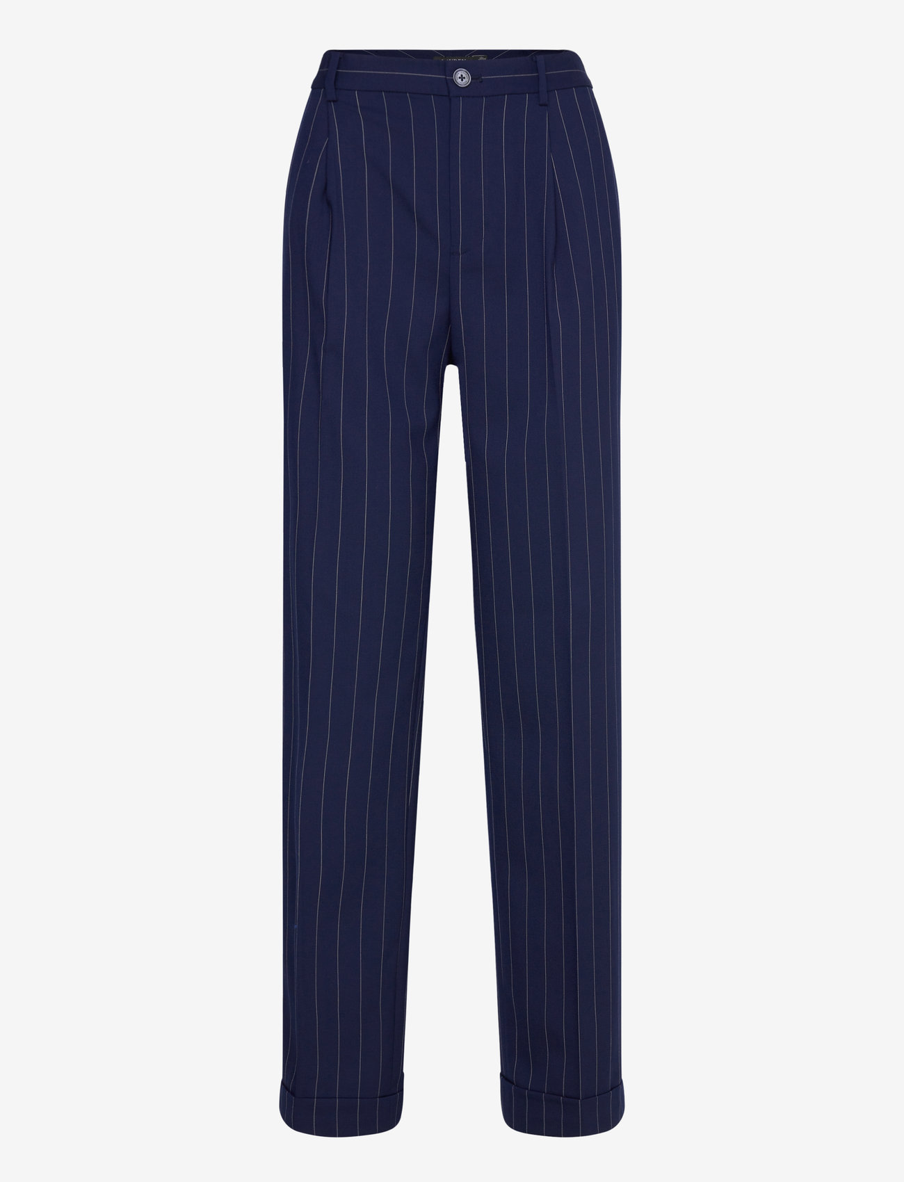 Lauren Ralph Lauren - Pinstripe Wool-Blend Twill Pant - navy/white - 0