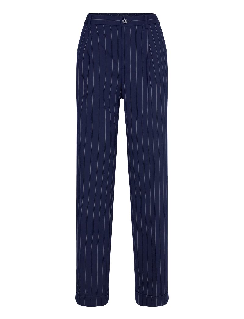Lauren Ralph Lauren - Pinstripe Wool-Blend Twill Pant - navy/white - 0