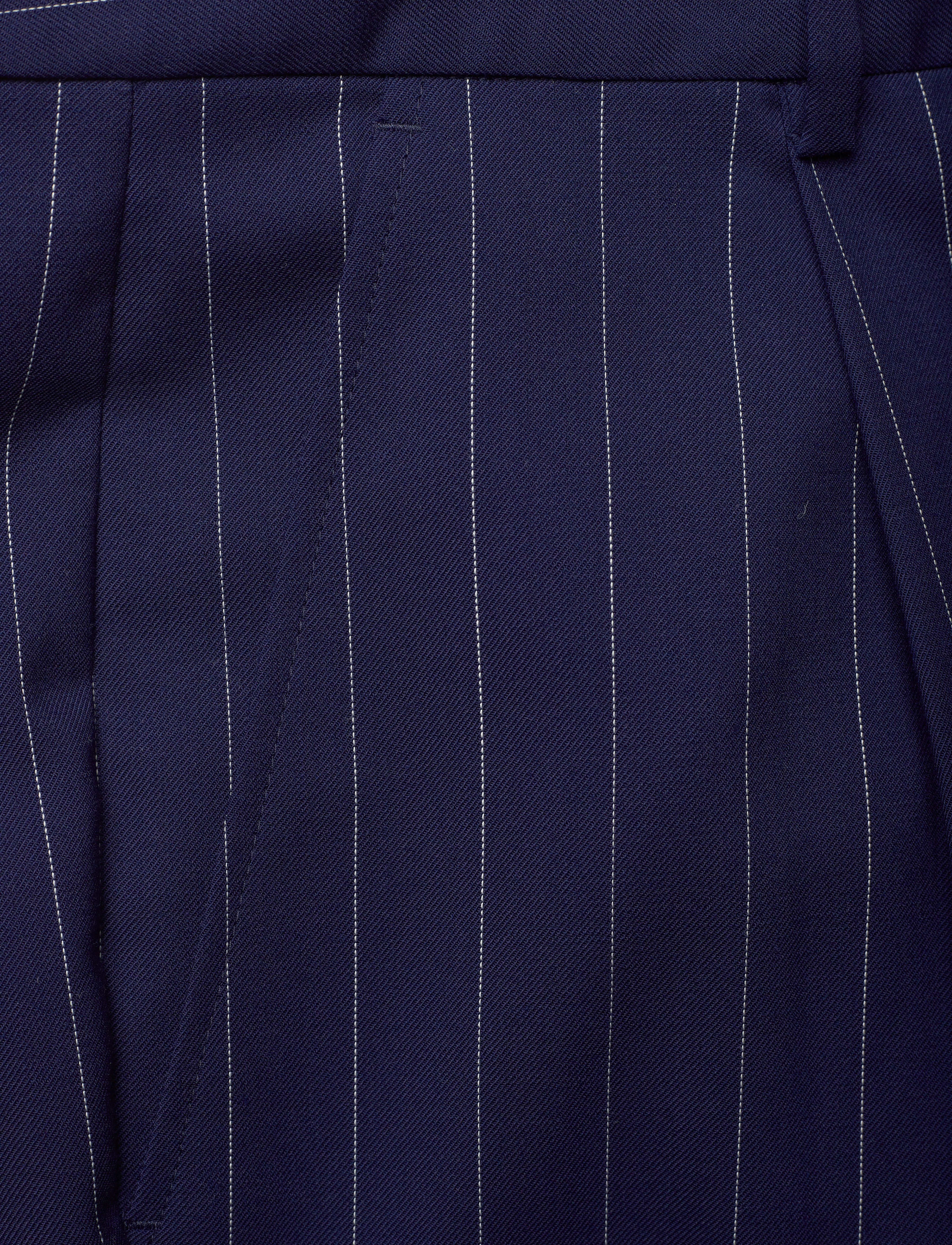 Lauren Ralph Lauren - Pinstripe Wool-Blend Twill Pant - navy/white - 2
