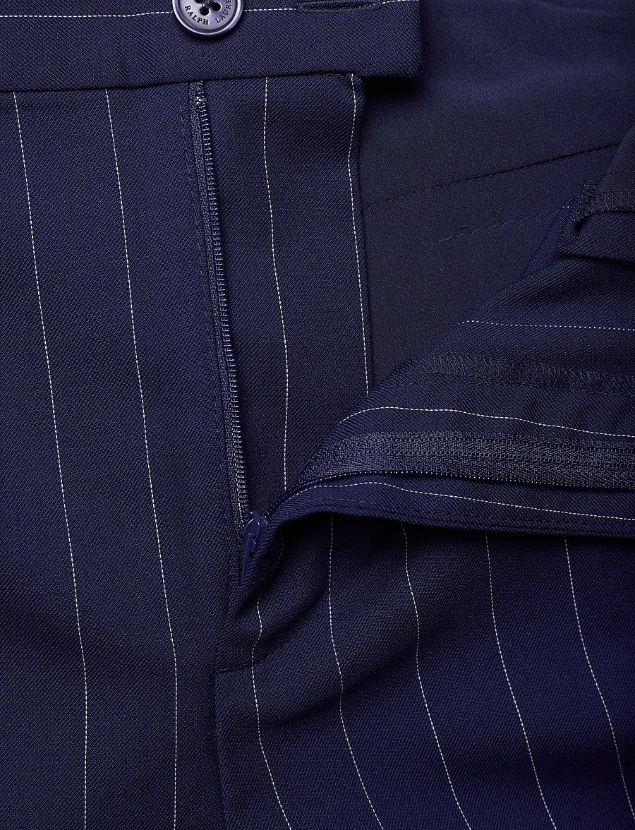 Lauren Ralph Lauren - Pinstripe Wool-Blend Twill Pant - navy/white - 3