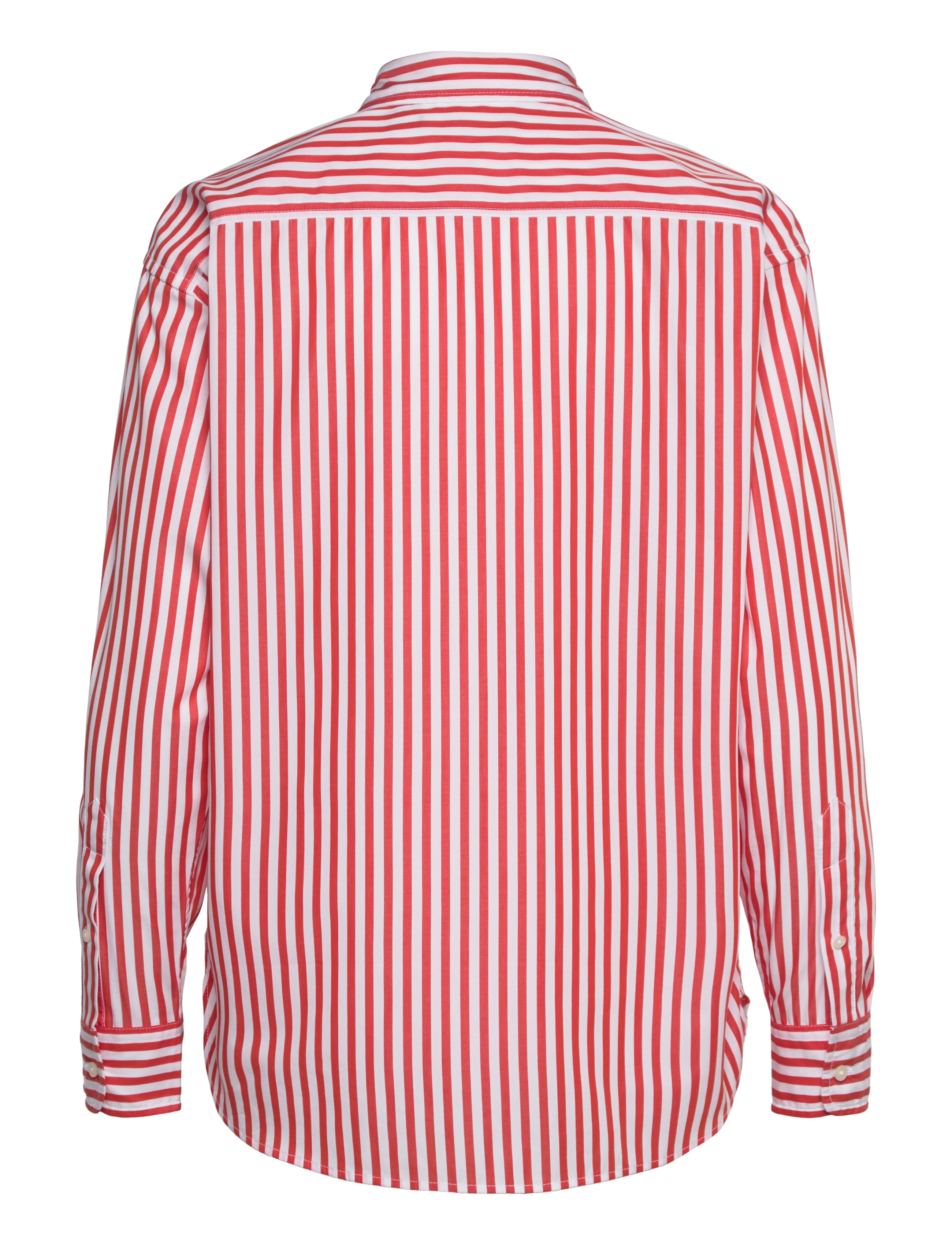 Lauren Ralph Lauren - Relaxed Fit Striped Broadcloth Shirt - orange lily/white - 1