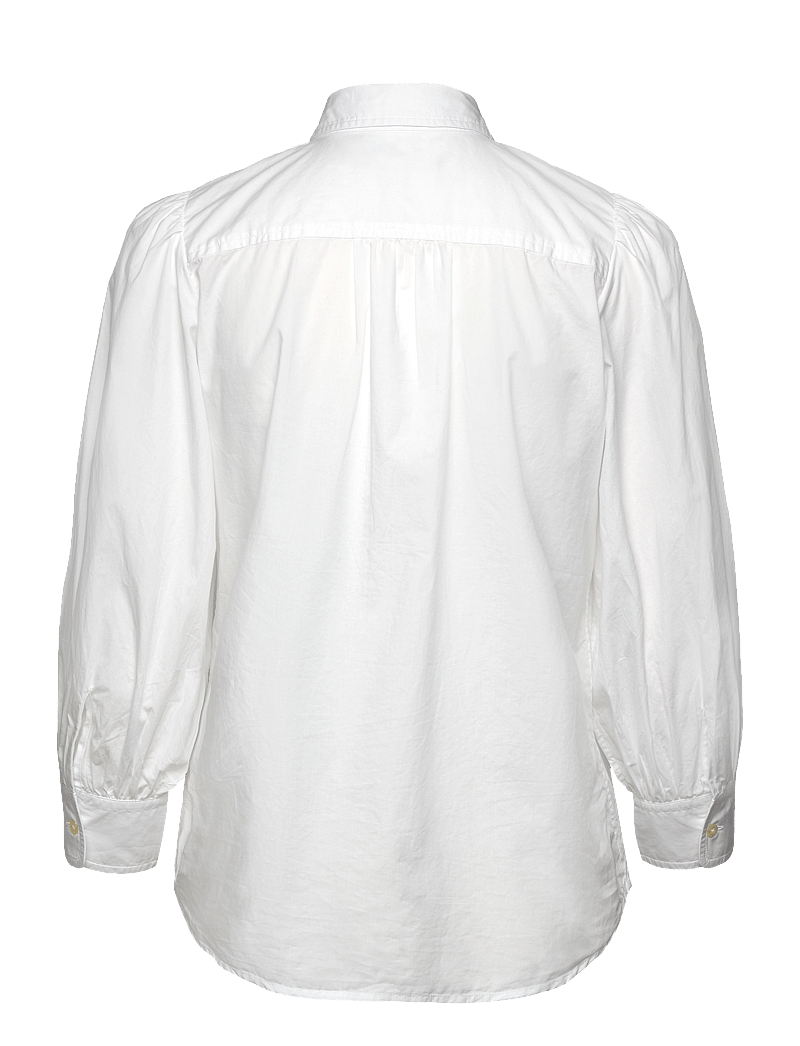 Lauren Ralph Lauren - Eyelet Cotton Broadcloth Shirt - langærmede skjorter - white - 1