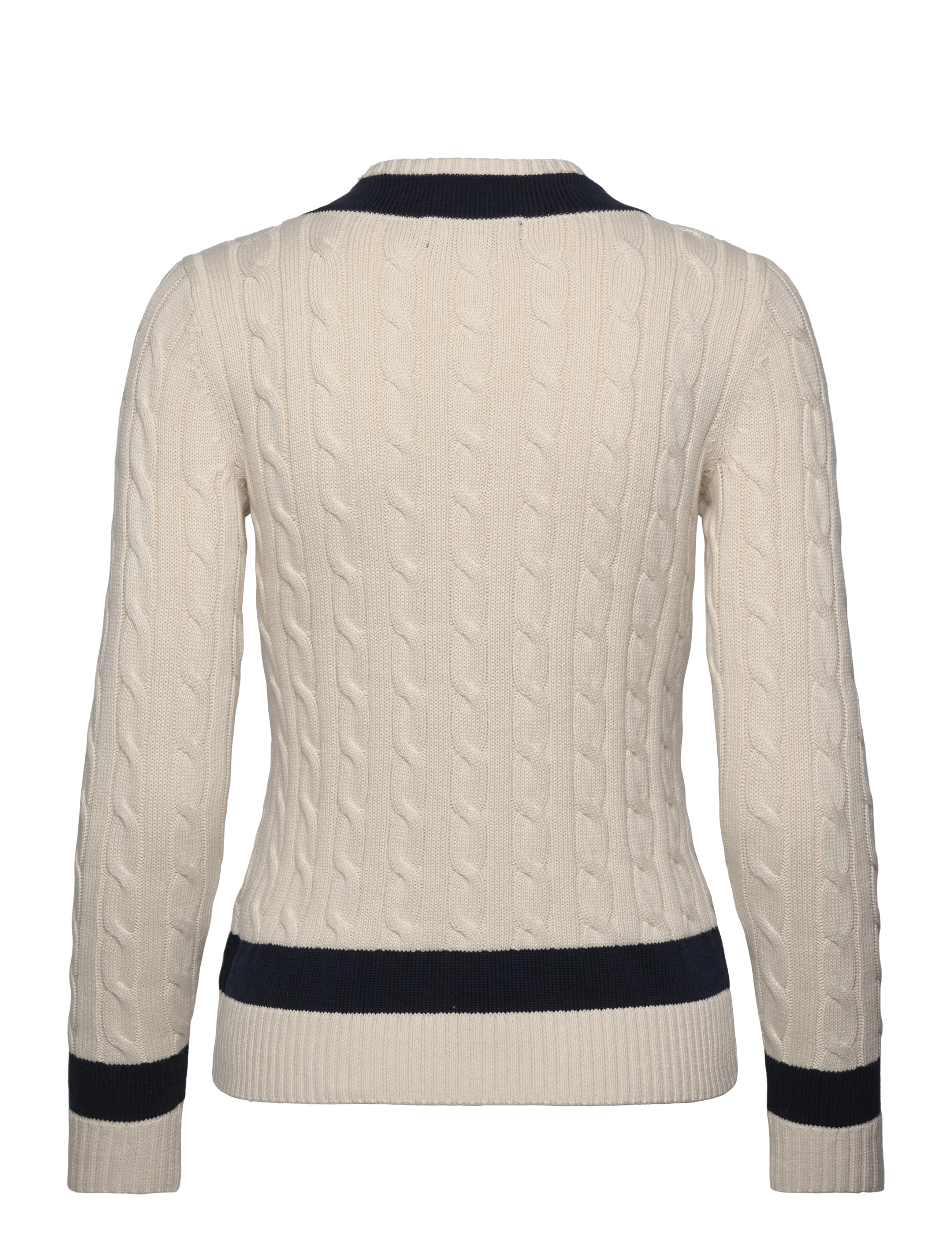 Lauren Ralph Lauren - Cable-Knit Cotton Cricket Sweater - mascarpone cream - 1