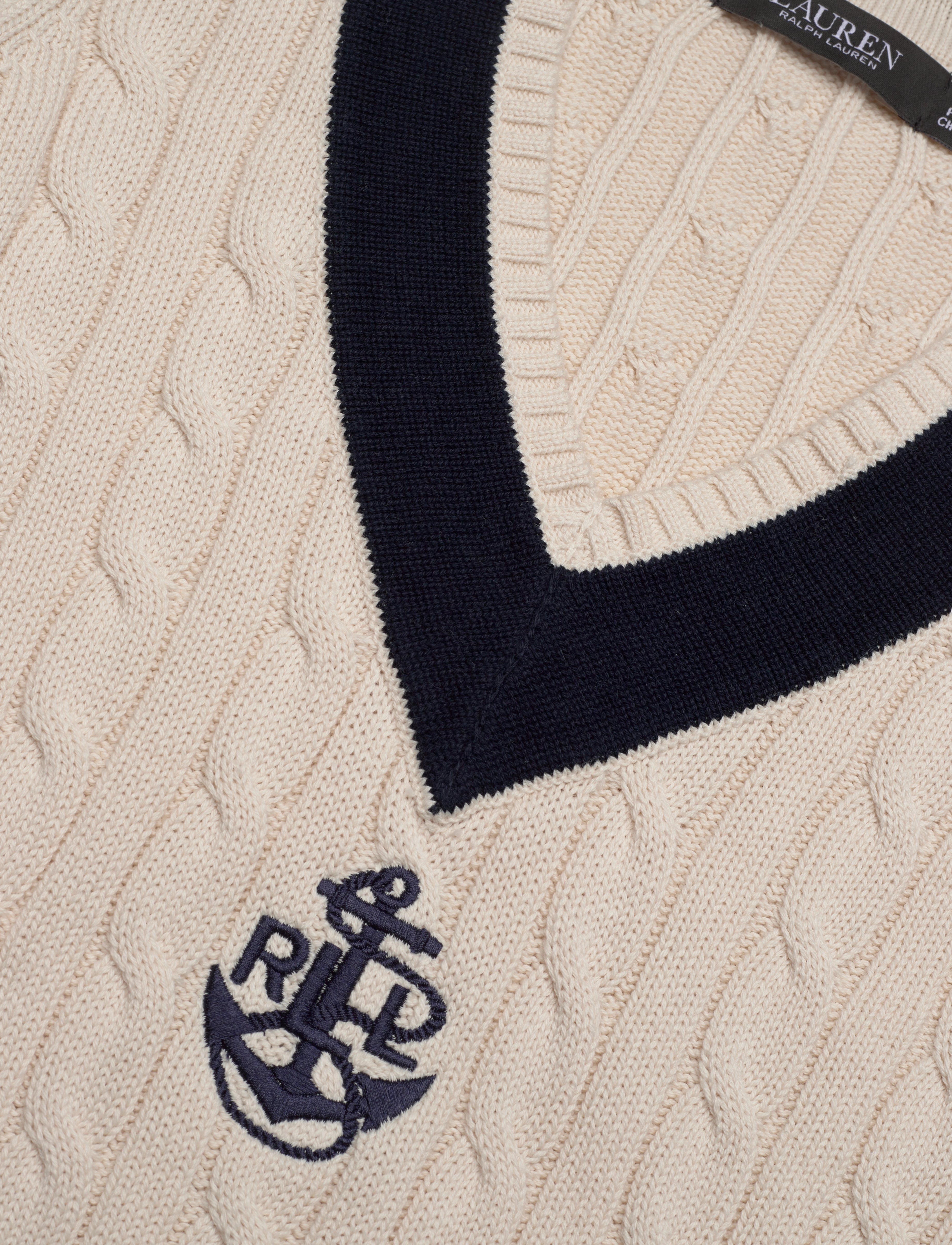 Lauren Ralph Lauren - Cable-Knit Cotton Cricket Sweater - mascarpone cream - 2