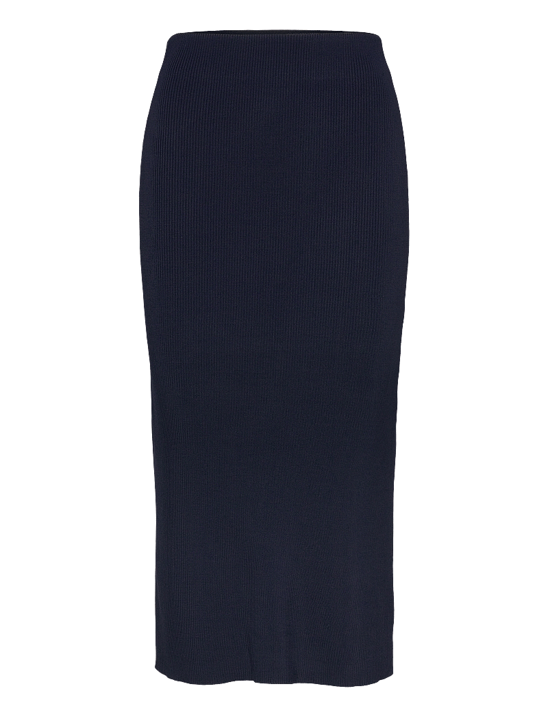 Lauren Ralph Lauren - MATTE RAYON/NYLON-SWEATER SKIRT - maksiseelikud - lauren navy - 0