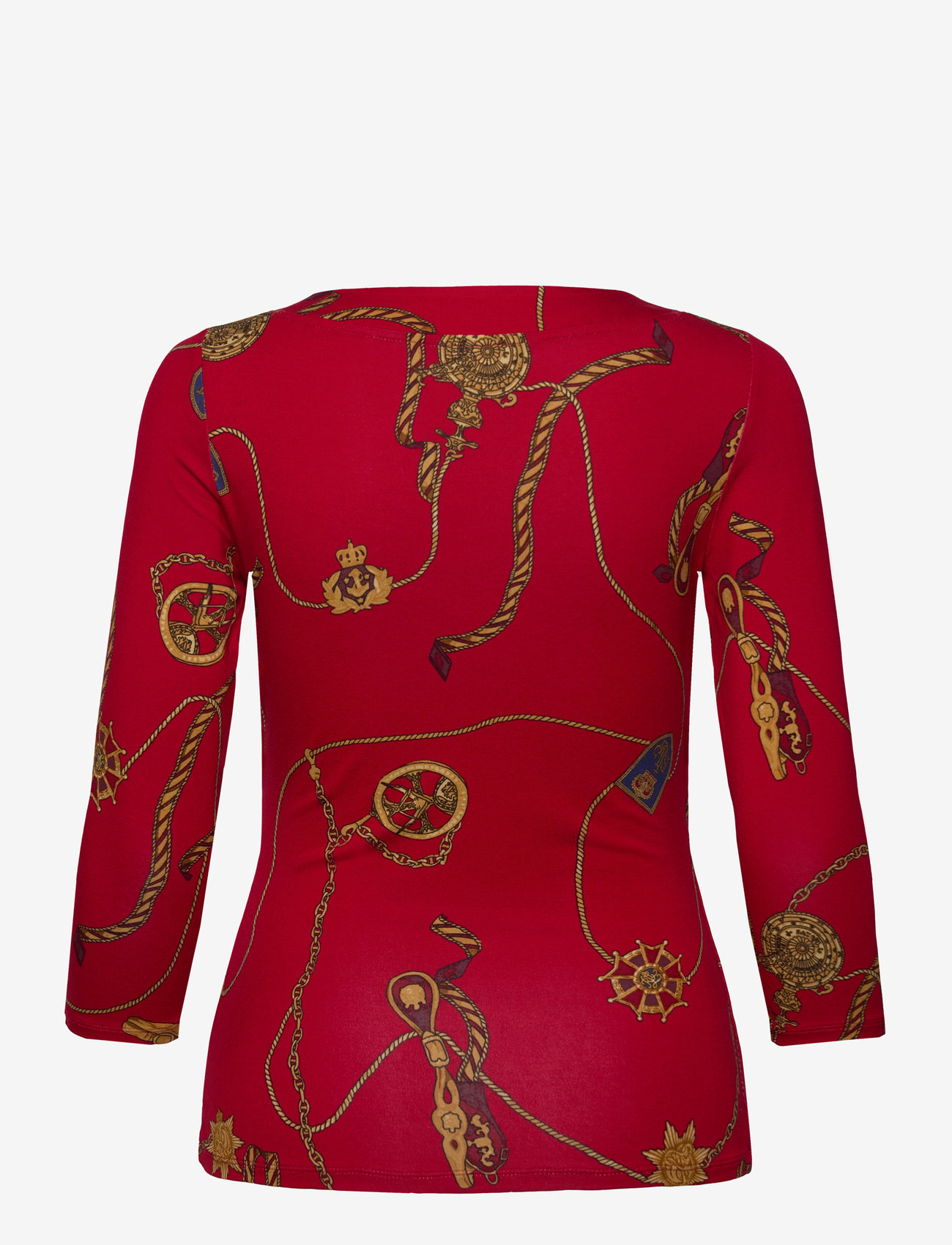 Lauren Ralph Lauren - Belting-Print Jersey Surplice Top - red multi - 1