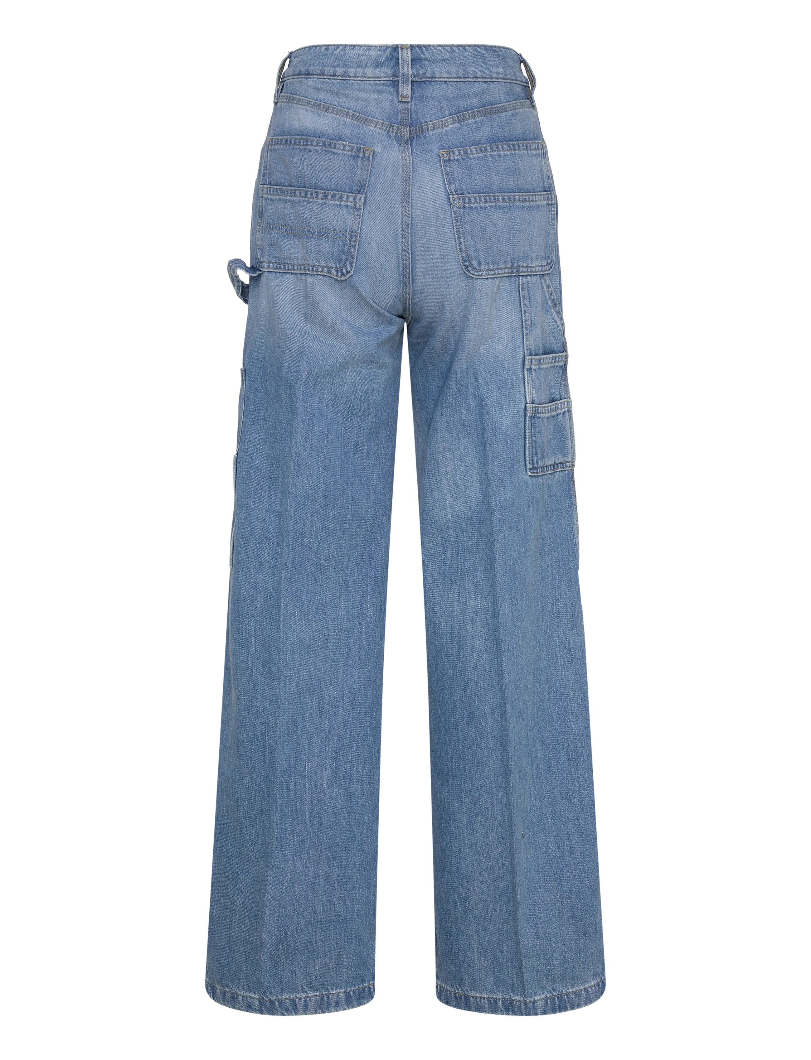 Lauren Ralph Lauren - High-Rise Wide-Leg Carpenter Jean - jeans met wijde pijpen - melody wash - 1
