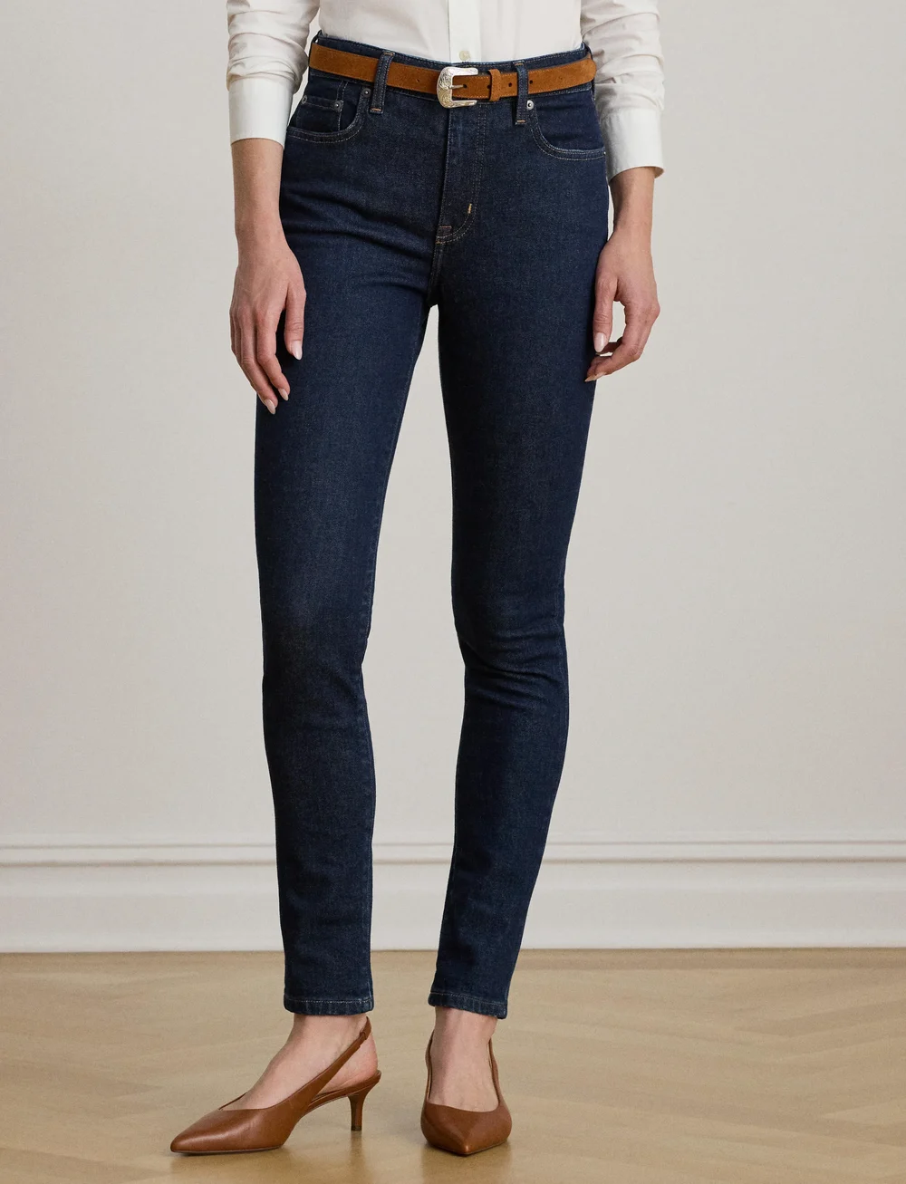 Lauren Ralph Lauren - High-Rise Skinny Ankle Jean - skinny jeans - rinse wash - 1