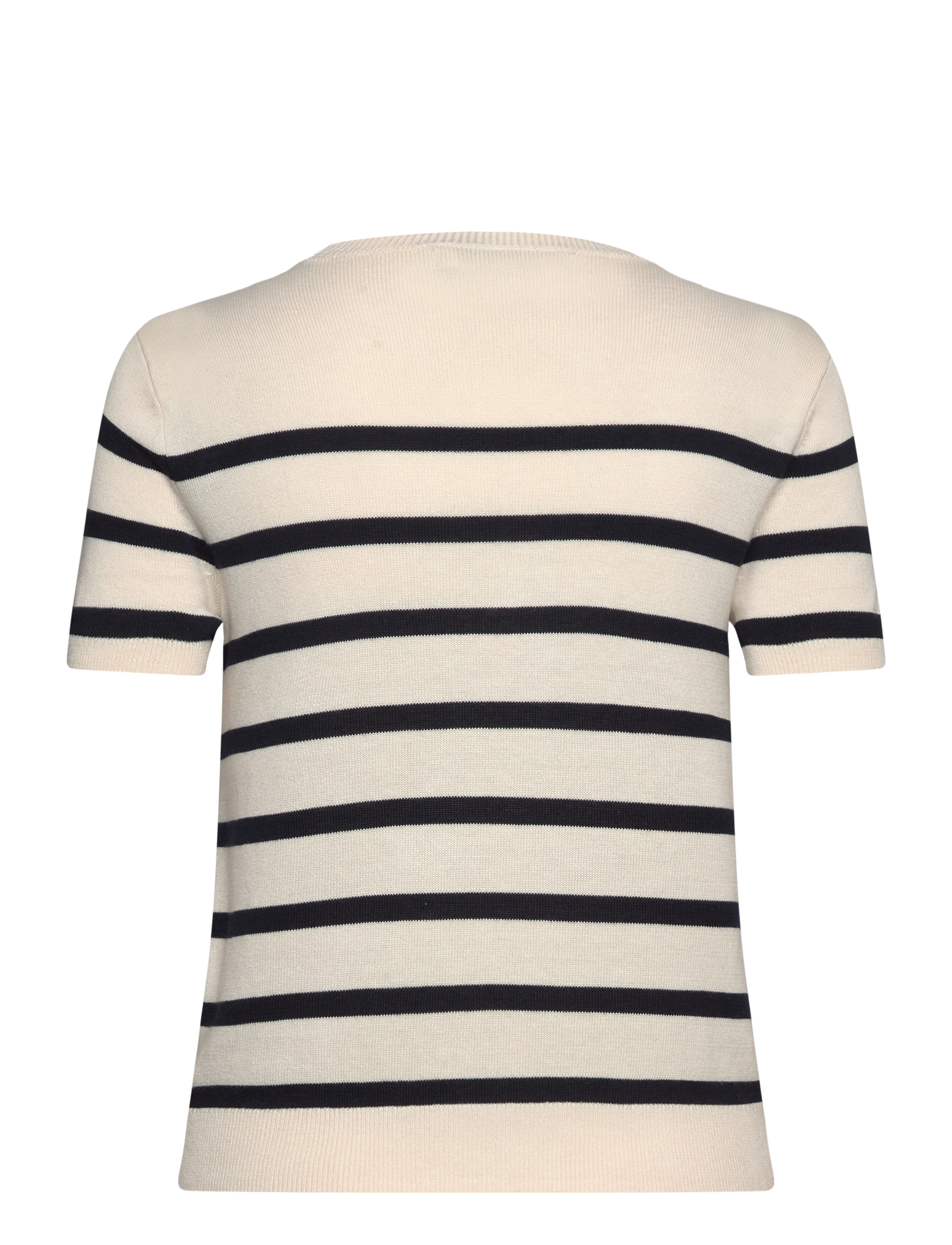 Lauren Ralph Lauren - Striped Short-Sleeve Sweater - mascarpone cream/ - 1
