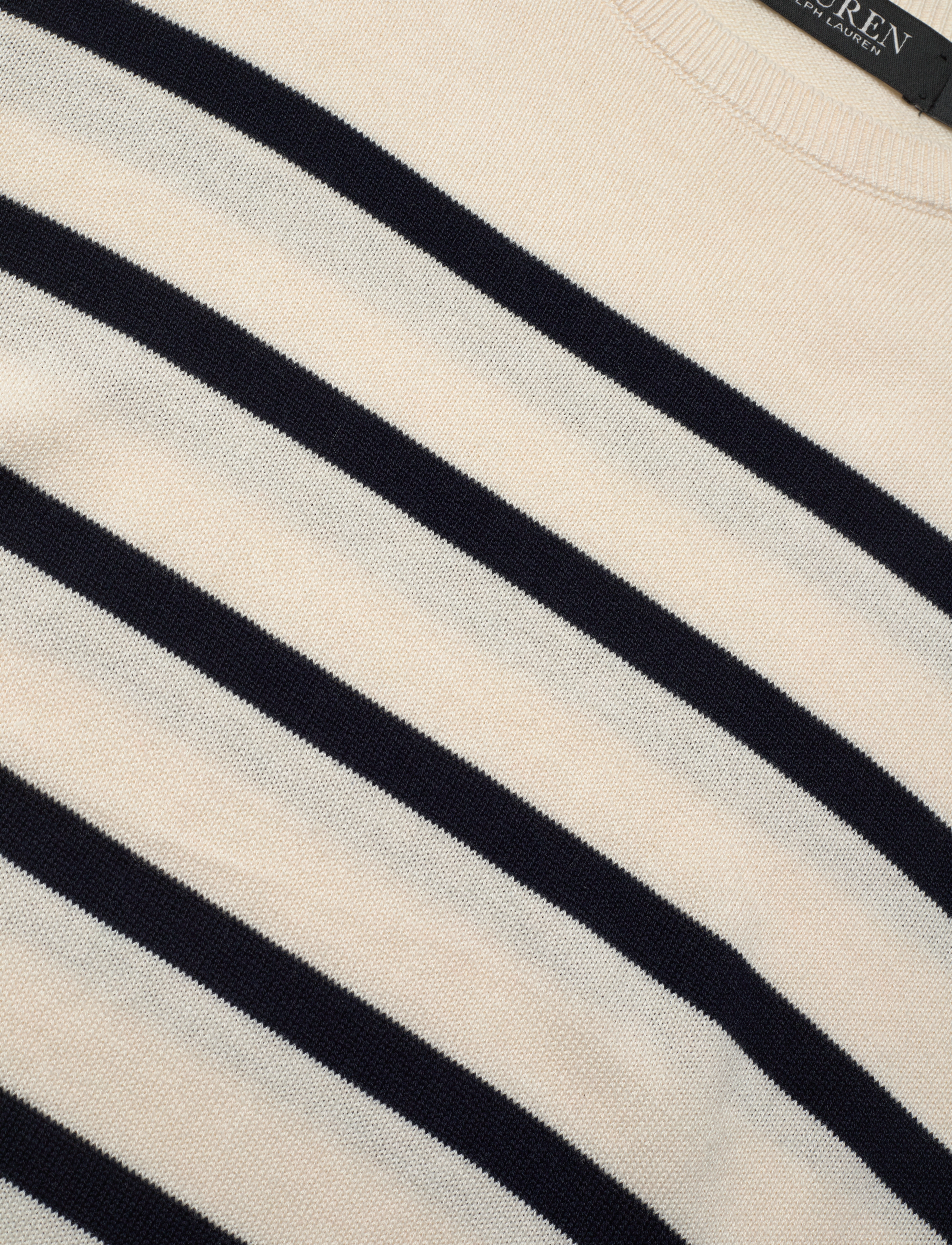 Lauren Ralph Lauren - Striped Short-Sleeve Sweater - mascarpone cream/ - 2