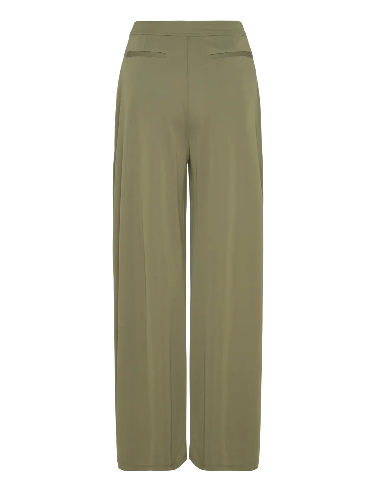 Lauren Ralph Lauren - Pleated Stretch Jersey Wide-Leg Pant - olive grove - 1