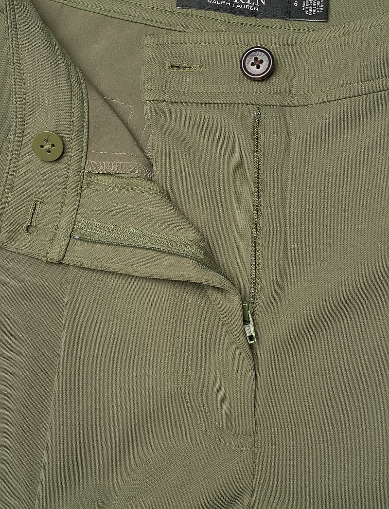 Lauren Ralph Lauren - Pleated Stretch Jersey Wide-Leg Pant - hosen mit weitem bein - olive grove - 3