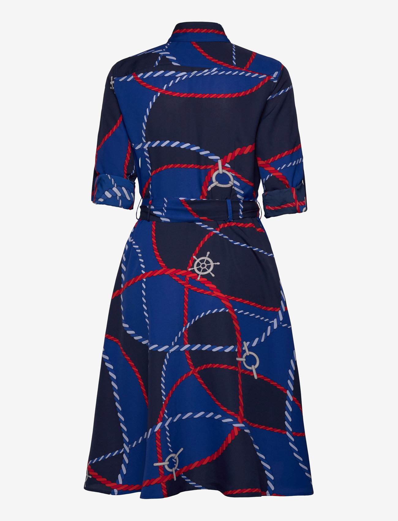 Lauren Ralph Lauren - Rope-Print Crepe Shirtdress - shirt dresses - blue multi - 1