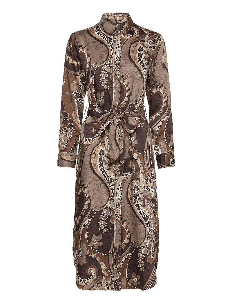 Lauren Ralph Lauren - Paisley Twill Shirtdress - hemdkleider - brown multi - 0