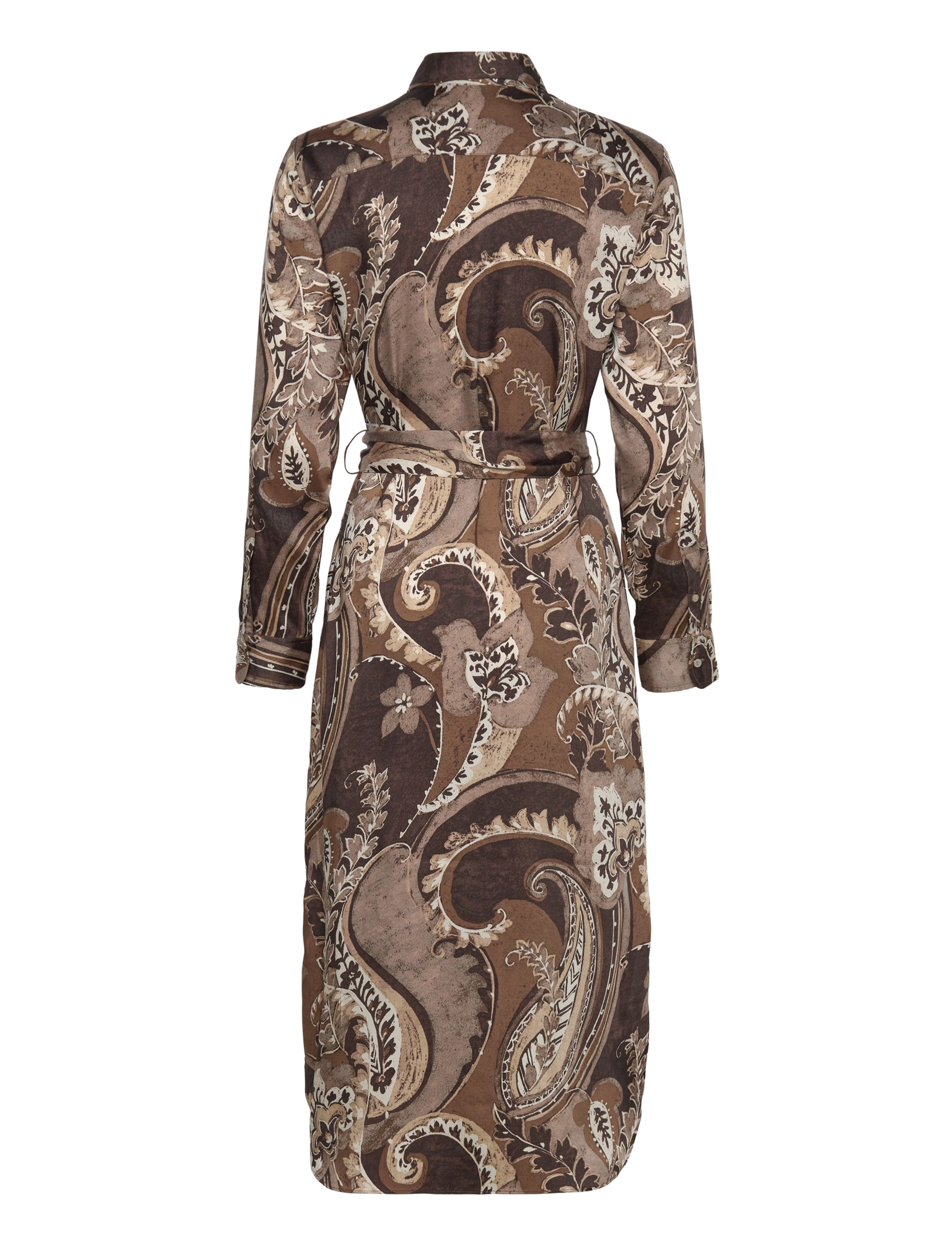 Lauren Ralph Lauren - Paisley Twill Shirtdress - skyrtukjólar - brown multi - 1
