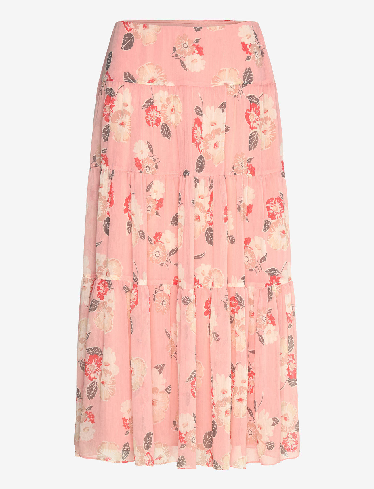 Lauren Ralph Lauren Floral Crinkle Georgette Tiered Skirt – pleated