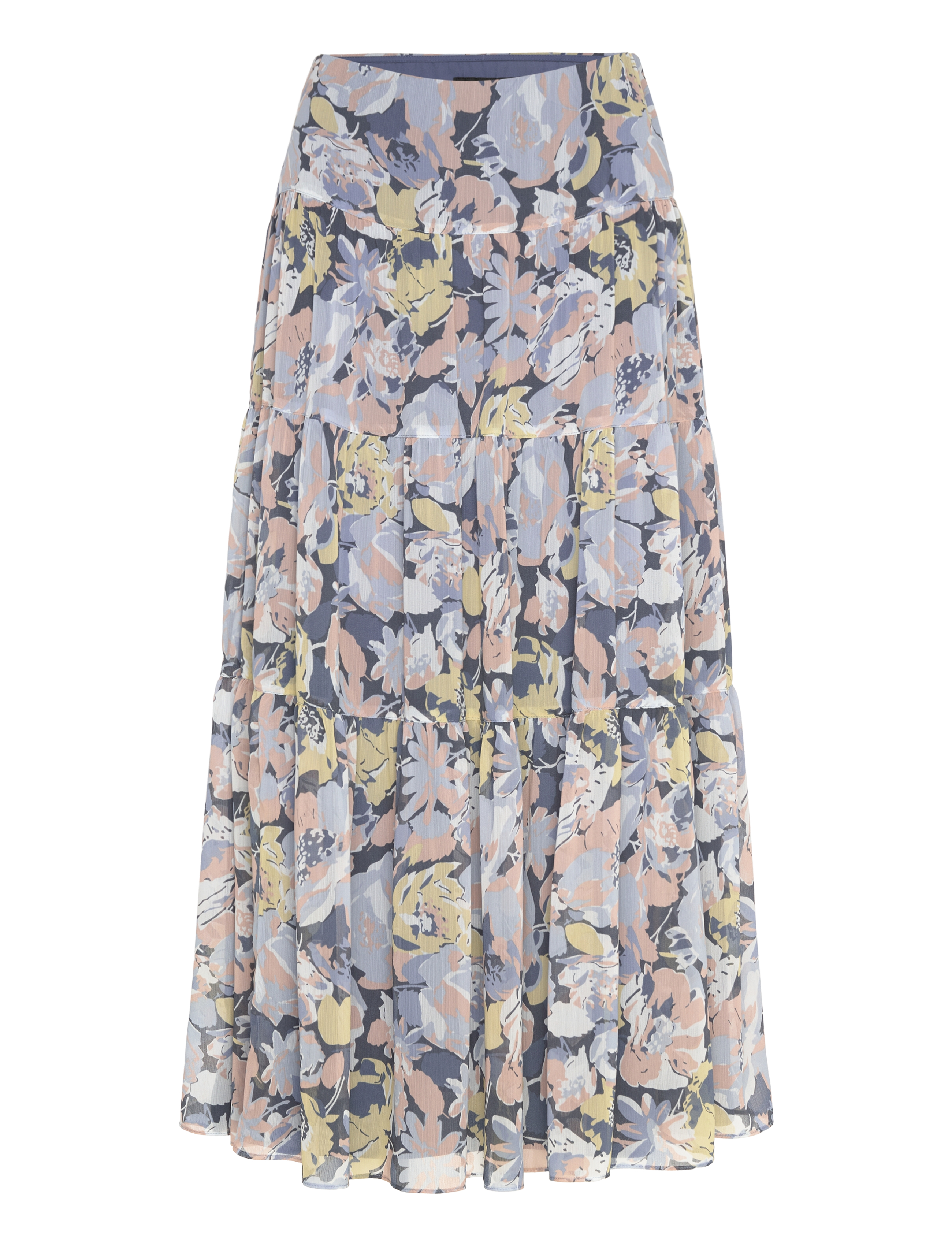 Lauren Ralph Lauren Floral Crinkle Georgette Tiered Skirt - Nederdele - BLUE MULTI / blue