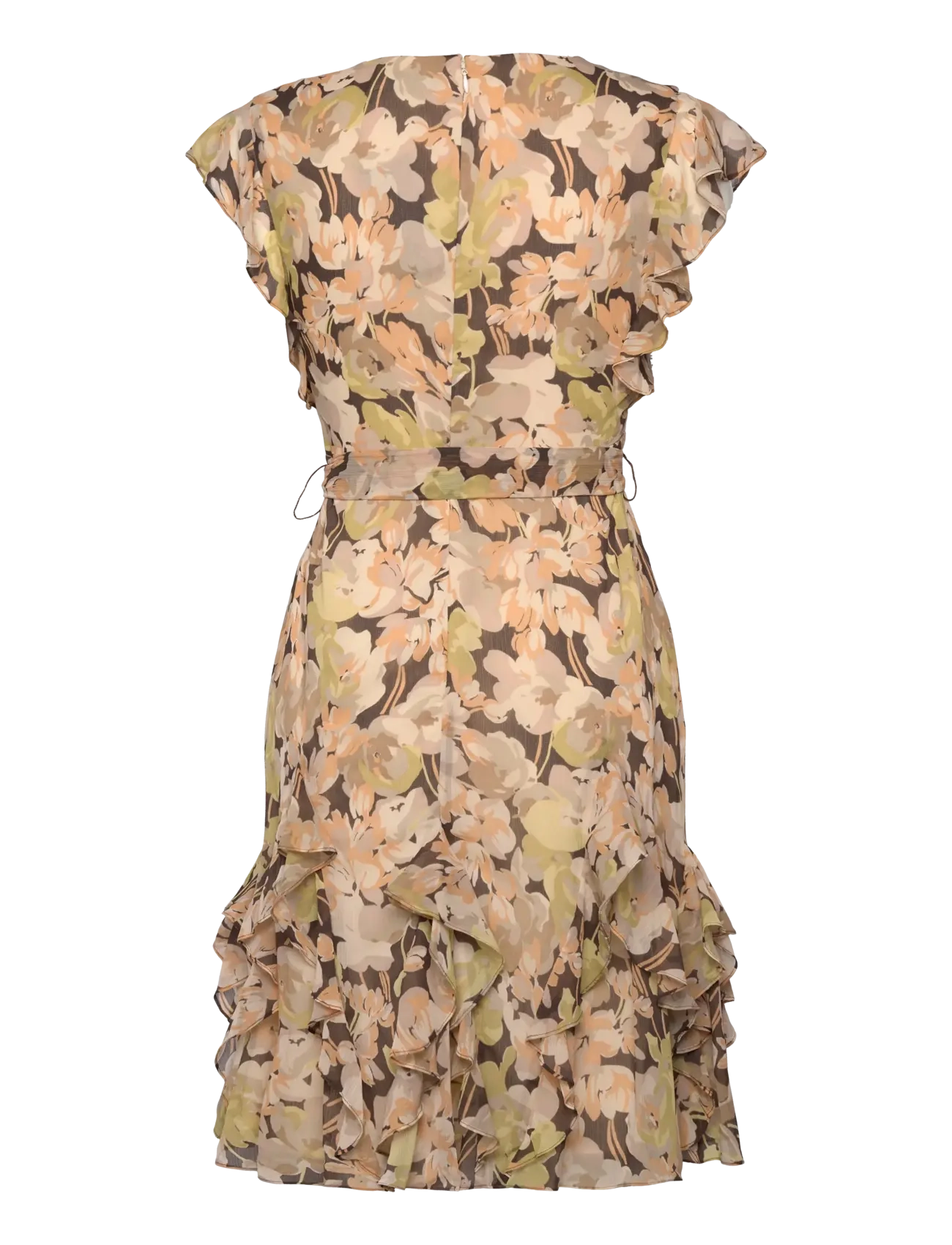 Floral Ruffle-Trim Georgette Dress 2