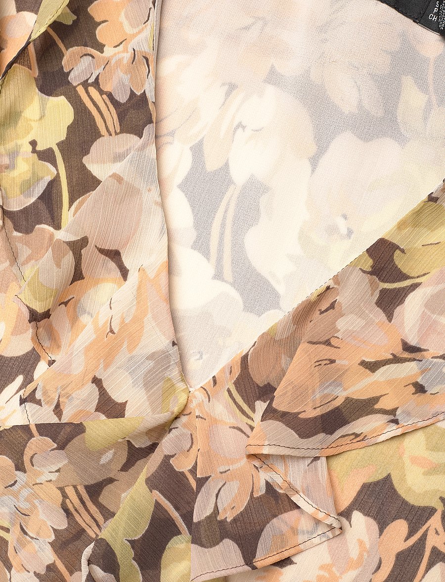 Lauren Ralph Lauren - Floral Ruffle-Trim Georgette Blouse - long sleeved blouses - green multi - 2
