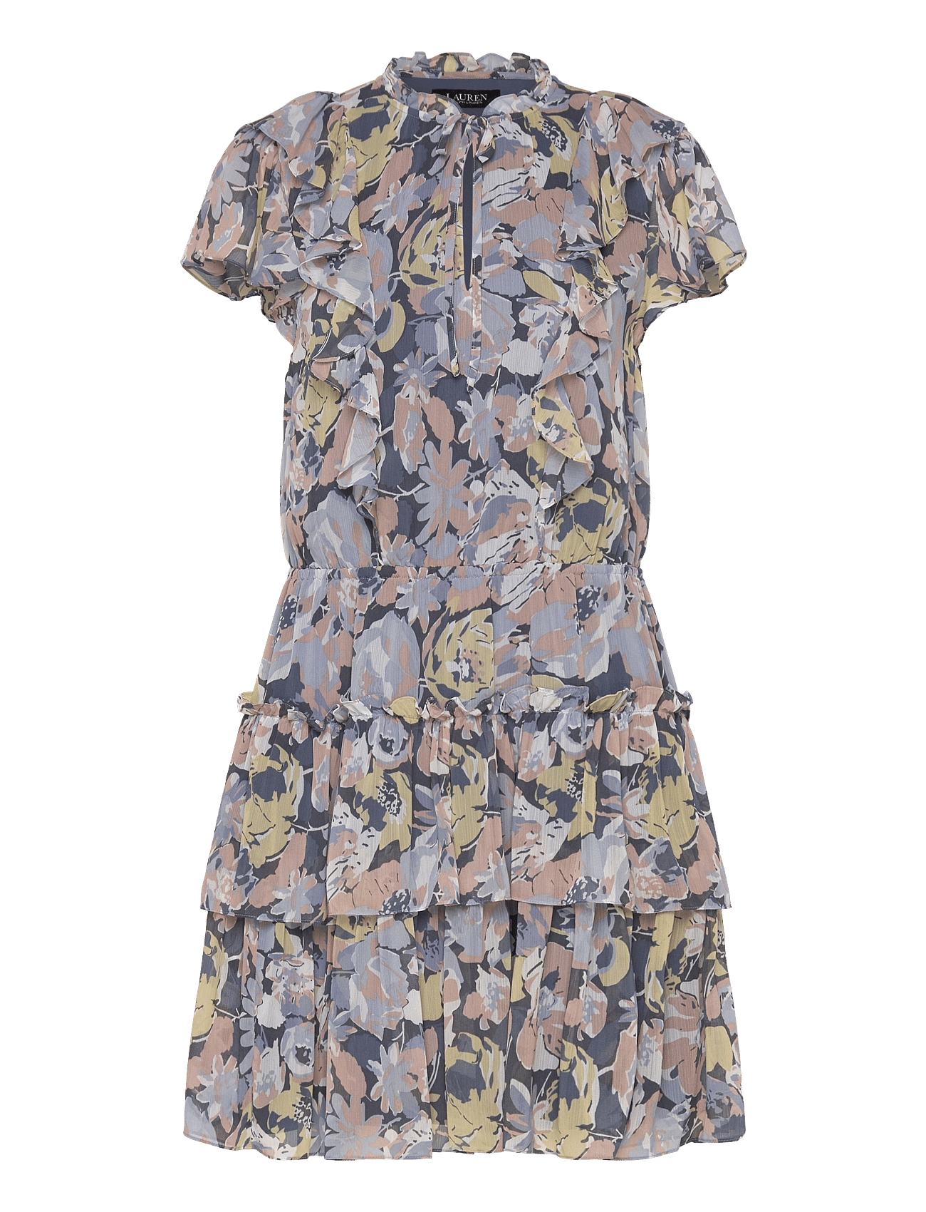 Lauren Ralph Lauren | Floral Ruffle-Trim Georgette Dress | 32