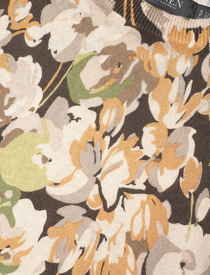 Lauren Ralph Lauren - Floral Cotton-Blend Short-Sleeve Sweater - t-shirts - olive multi - 2