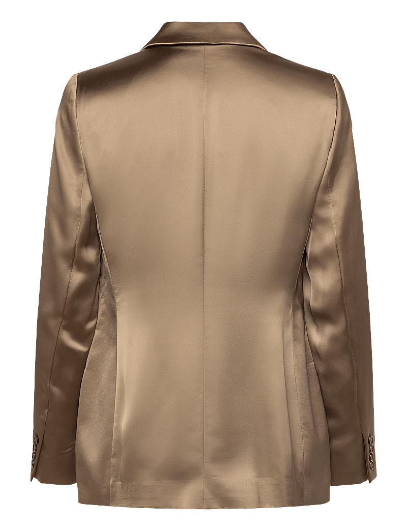 Lauren Ralph Lauren - Double-Breasted Charmeuse Blazer - zweireihige blazer - madison tan - 1