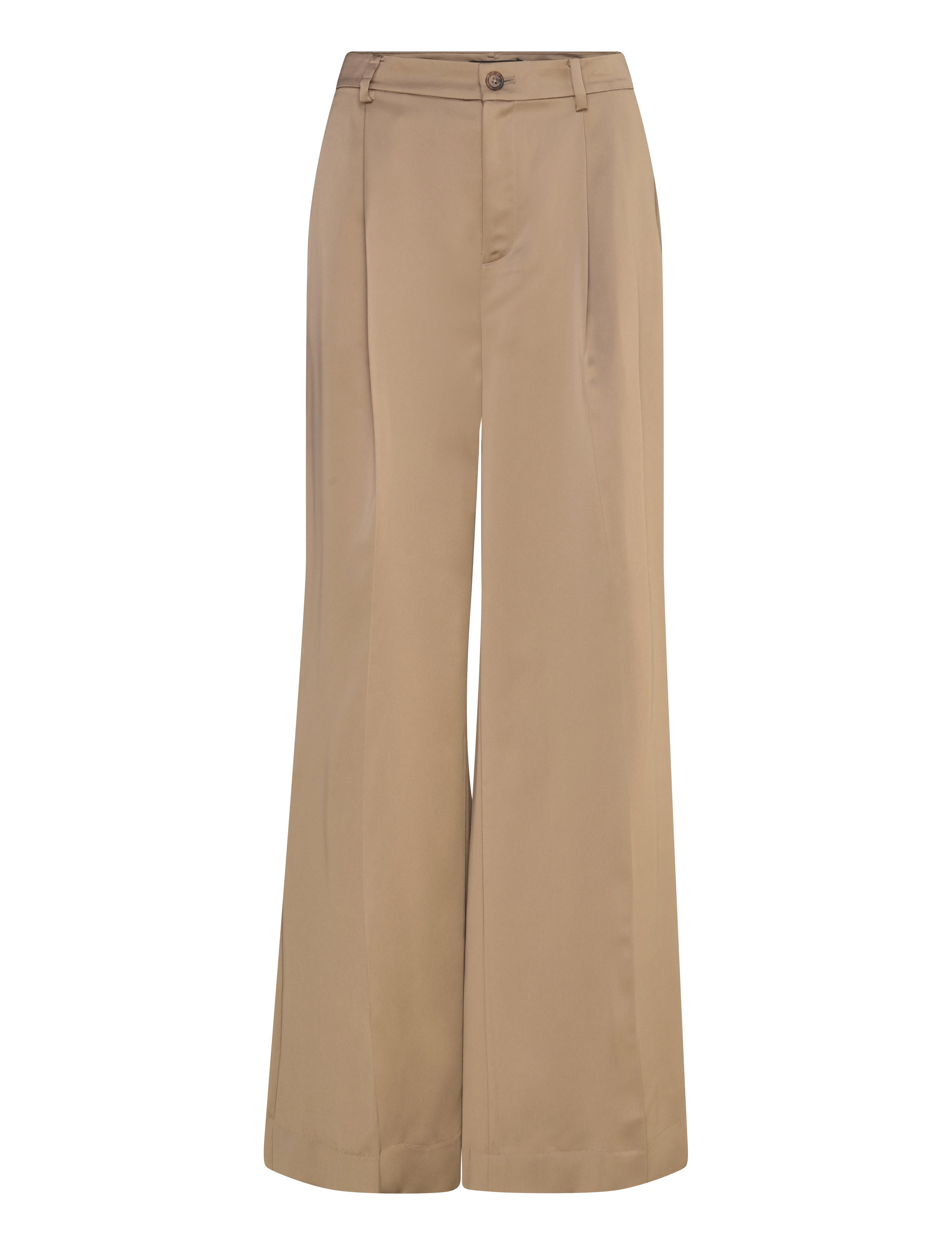 LAUREN RALPH LAUREN Satin Charmeuse Wide-Bein Hose Beige - 36 - Damen