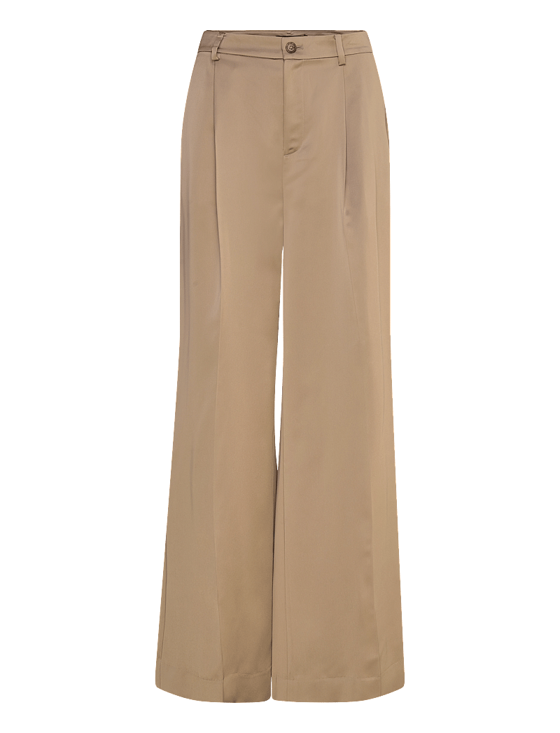 Lauren Ralph Lauren - Satin Charmeuse Wide-Leg Pant - laia säärega püksid - madison tan - 0